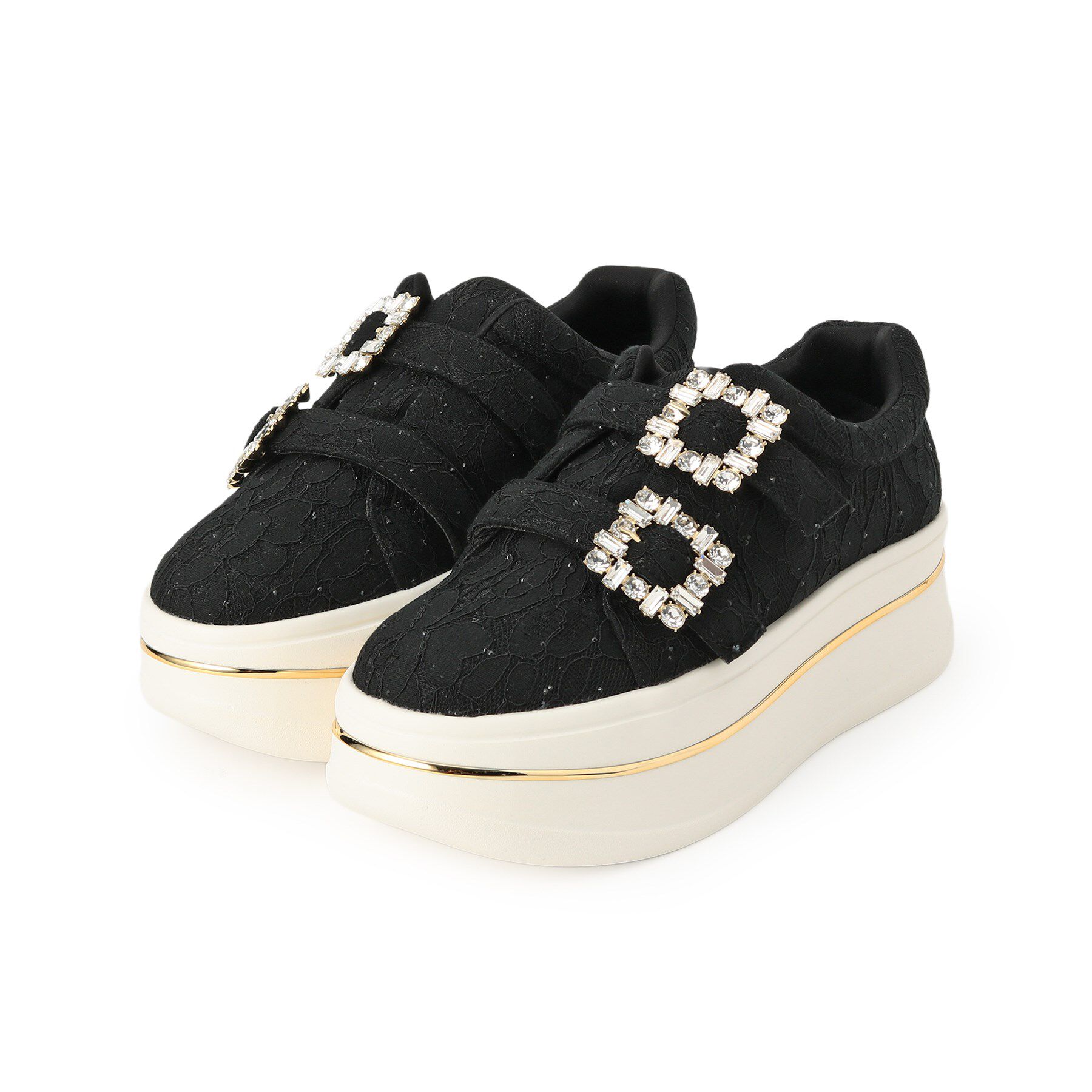 ESPERANZA「ビジューバックルWストラップレーススニーカー」|スニーカー|