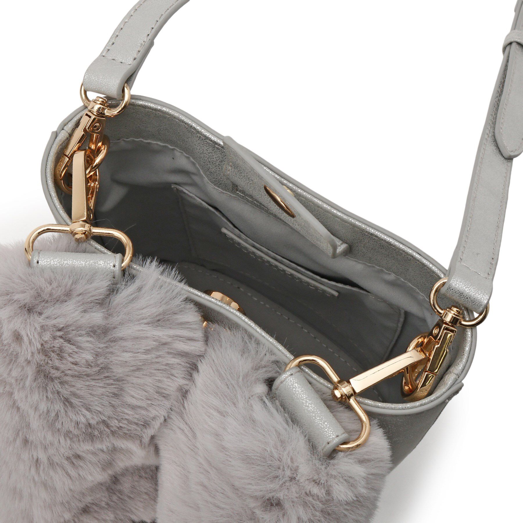 ESPERANZA「フェイクファーハンドル3WAYミニショルダーバッグ」|ショルダー・メッセンジャー|