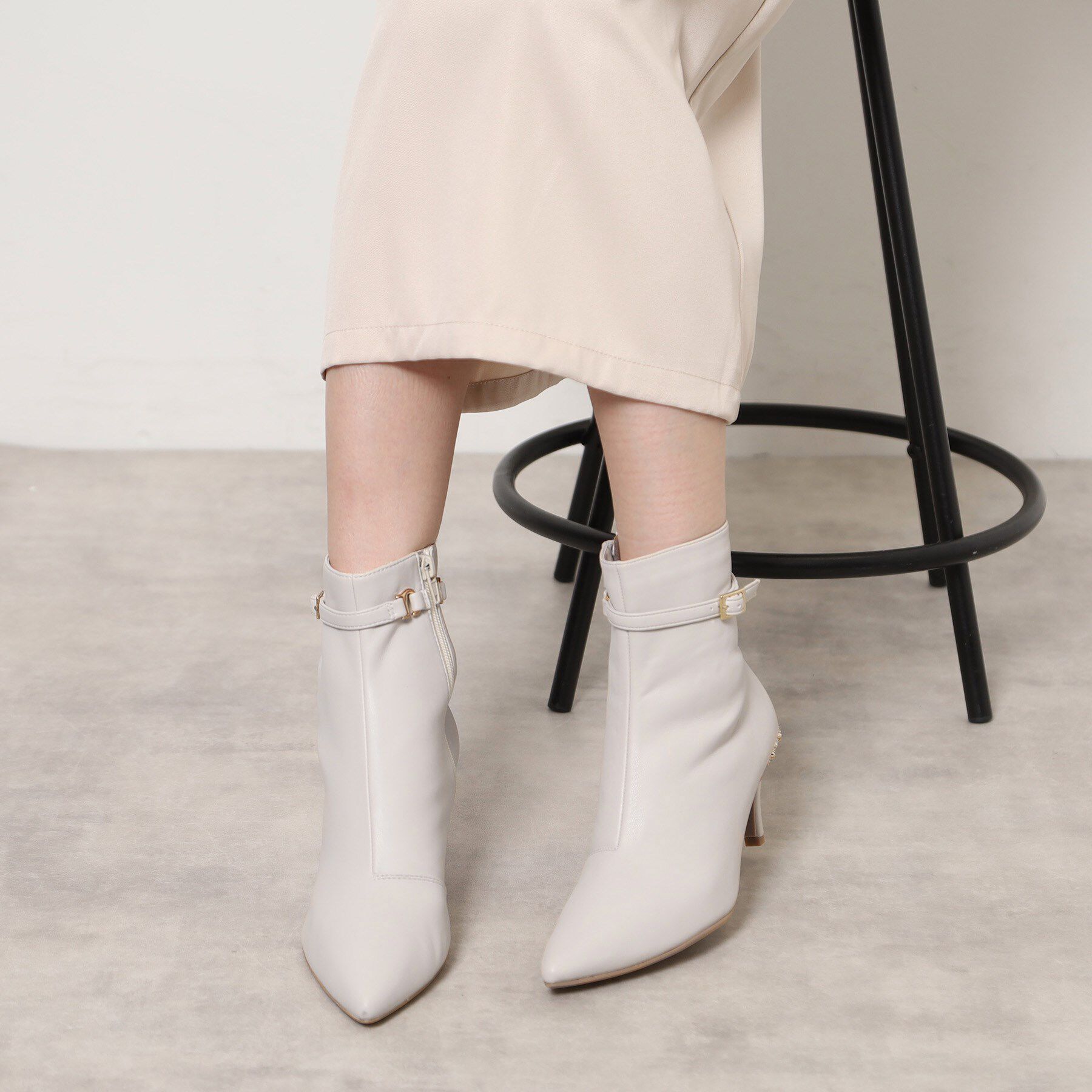 ESPERANZA「ジュエルヒールショートブーツ」|ショートブーツ|