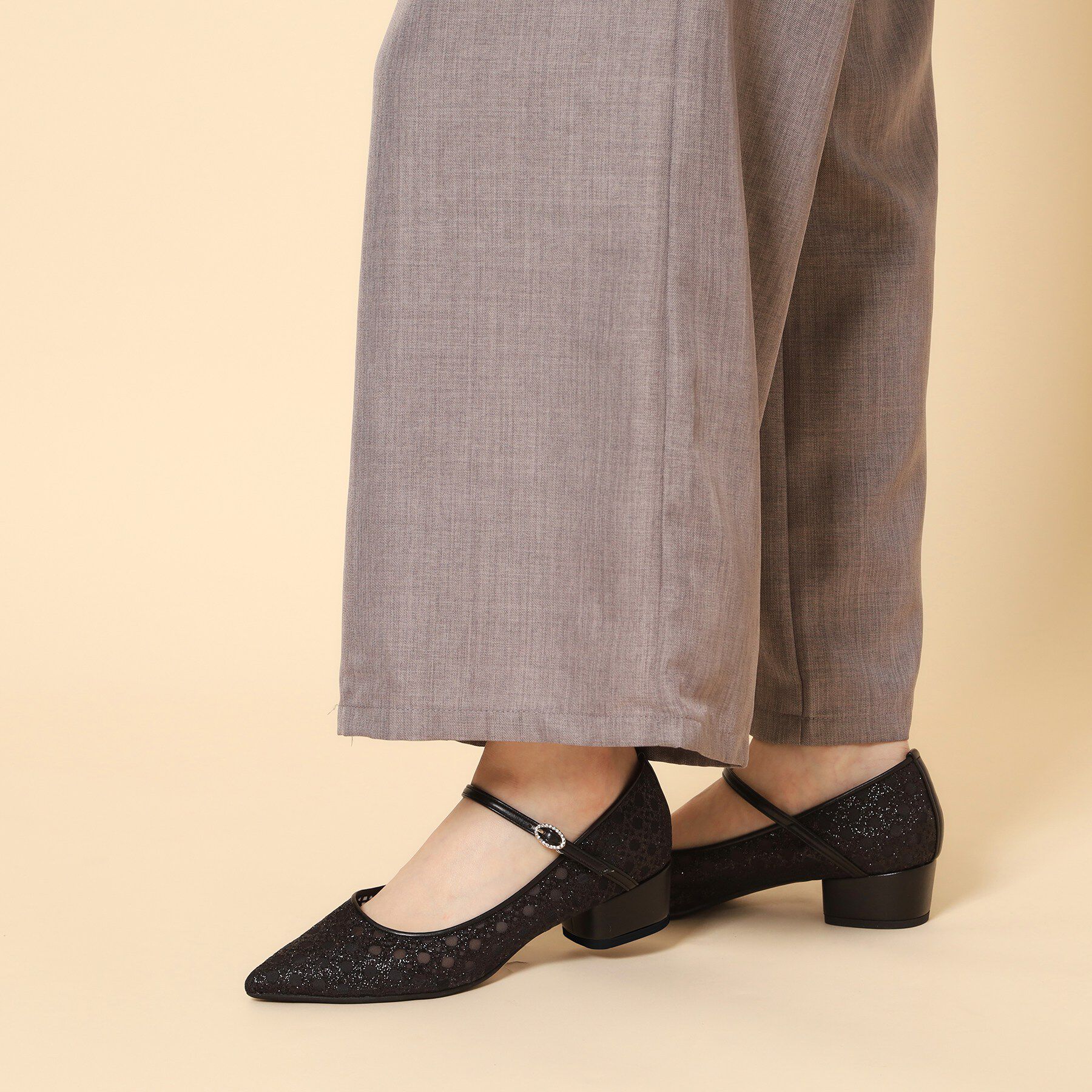 ESPERANZA「甲ストラップシアーパンプス」|パンプス|