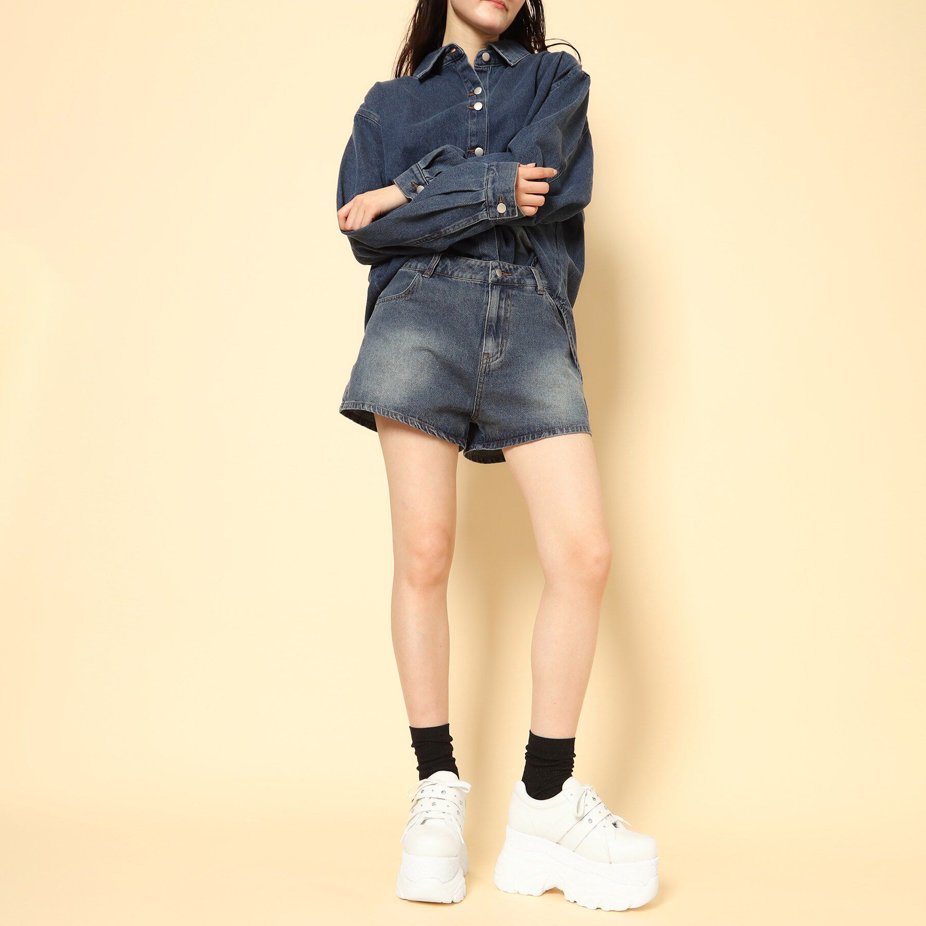 ESPERANZA「ラインストーンスタッズ厚底スニーカー」|スニーカー|