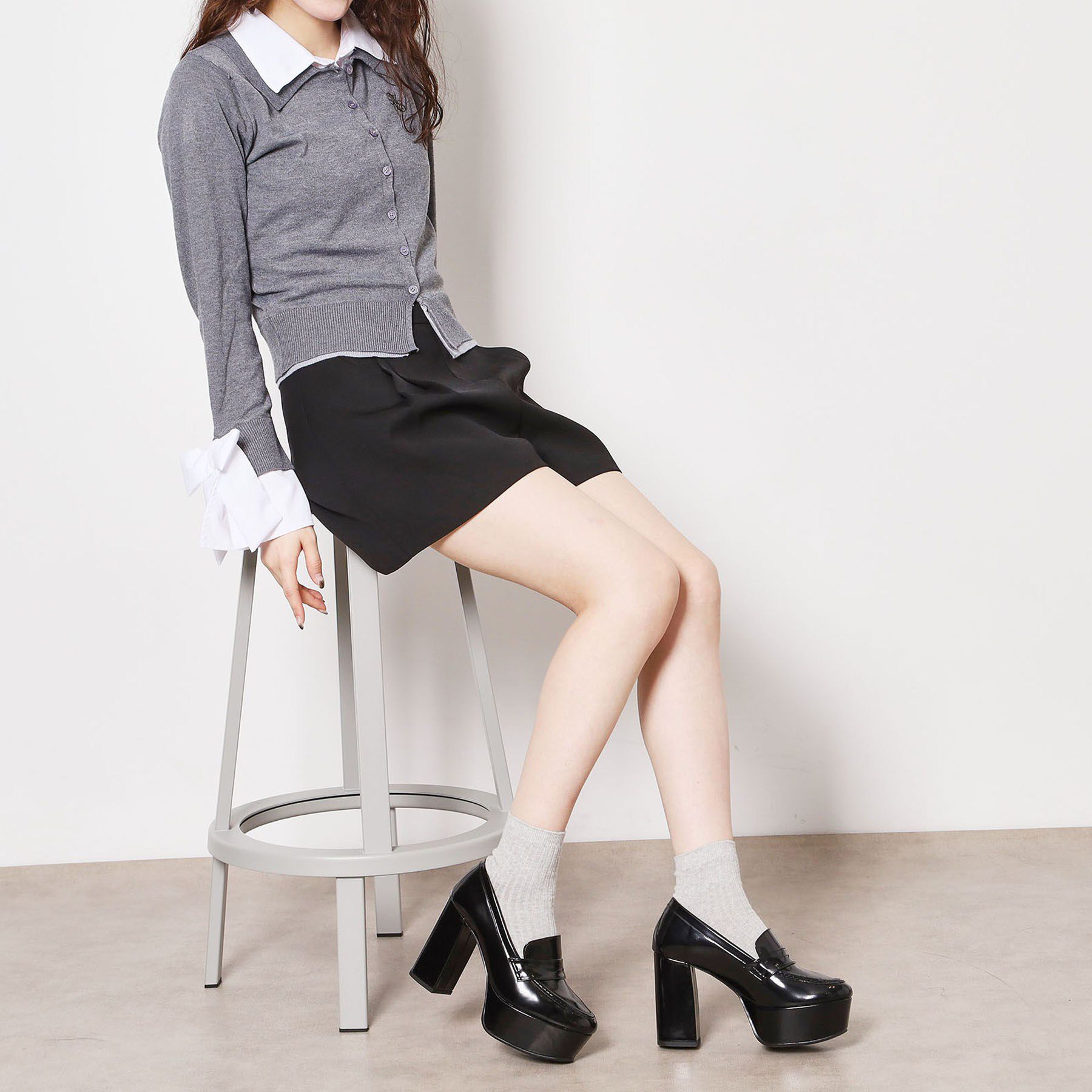 ESPERANZA「【ラク盛り/ローファー】リピーター続出／脚長美脚 厚底ローファー」|パンプス|