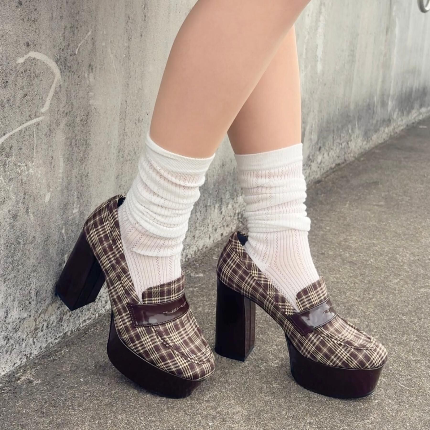 ESPERANZA「【ラク盛り/ローファー】リピーター続出／脚長美脚 厚底ローファー」|パンプス|モカブラウン(942