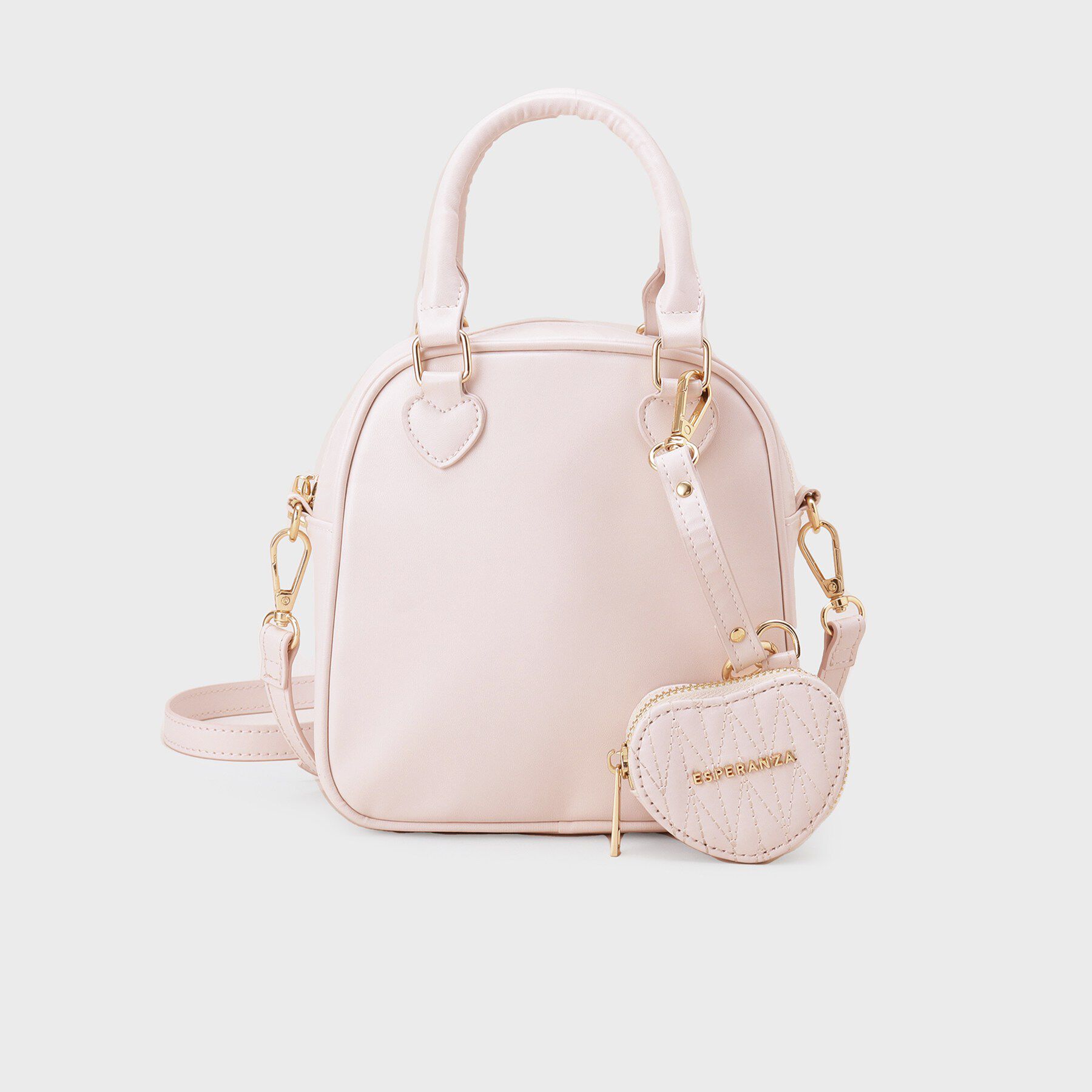 ESPERANZA「ハートチャーム付ミニボストンバッグ」|ショルダー・メッセンジャー|
