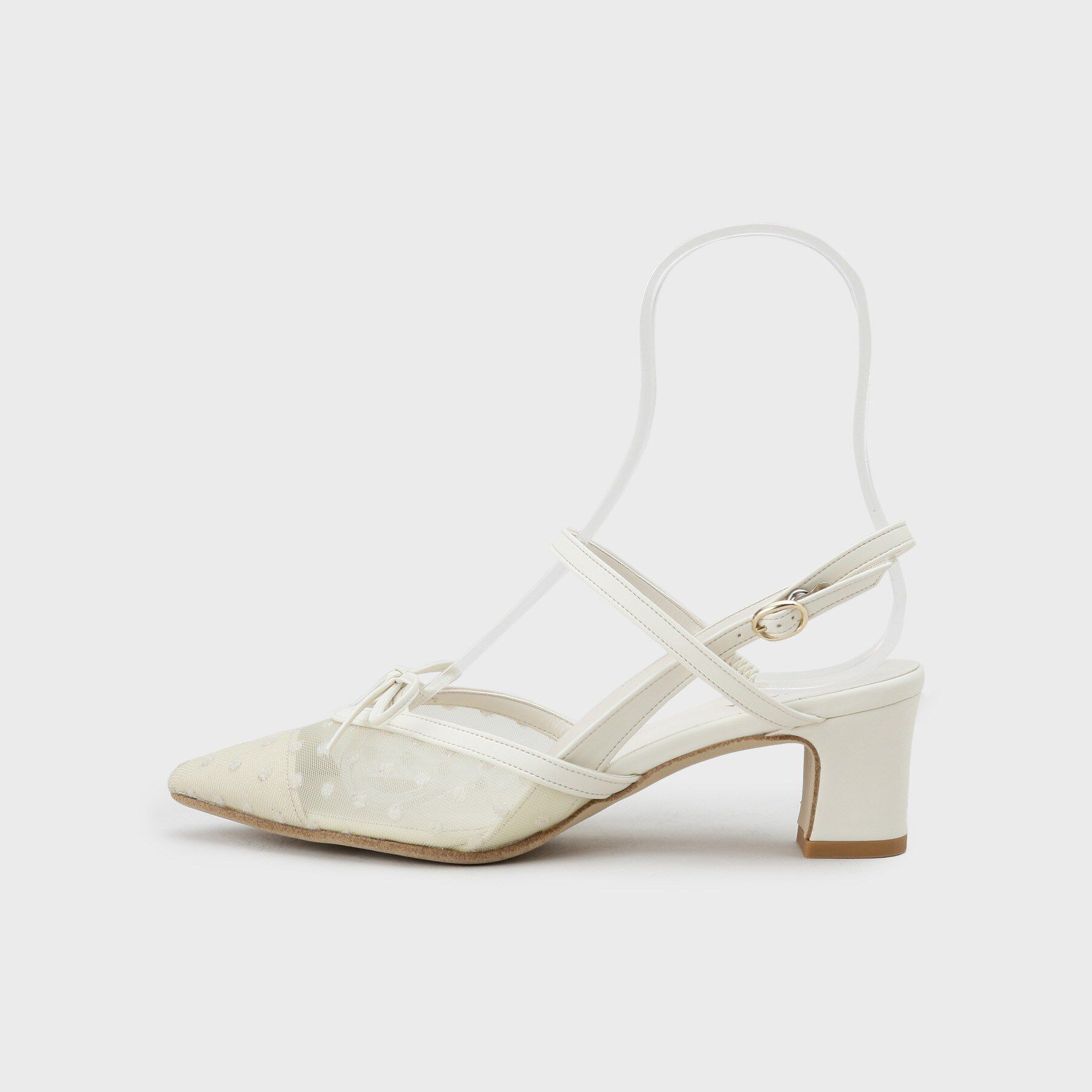 ESPERANZA「チュールリボンバックストラップパンプス」|パンプス|