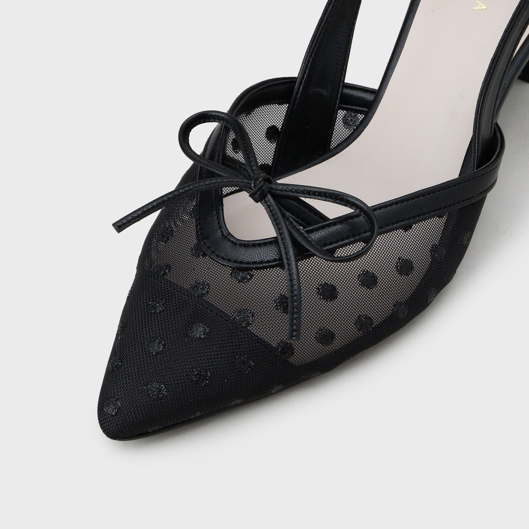 ESPERANZA「チュールリボンバックストラップパンプス」|パンプス|