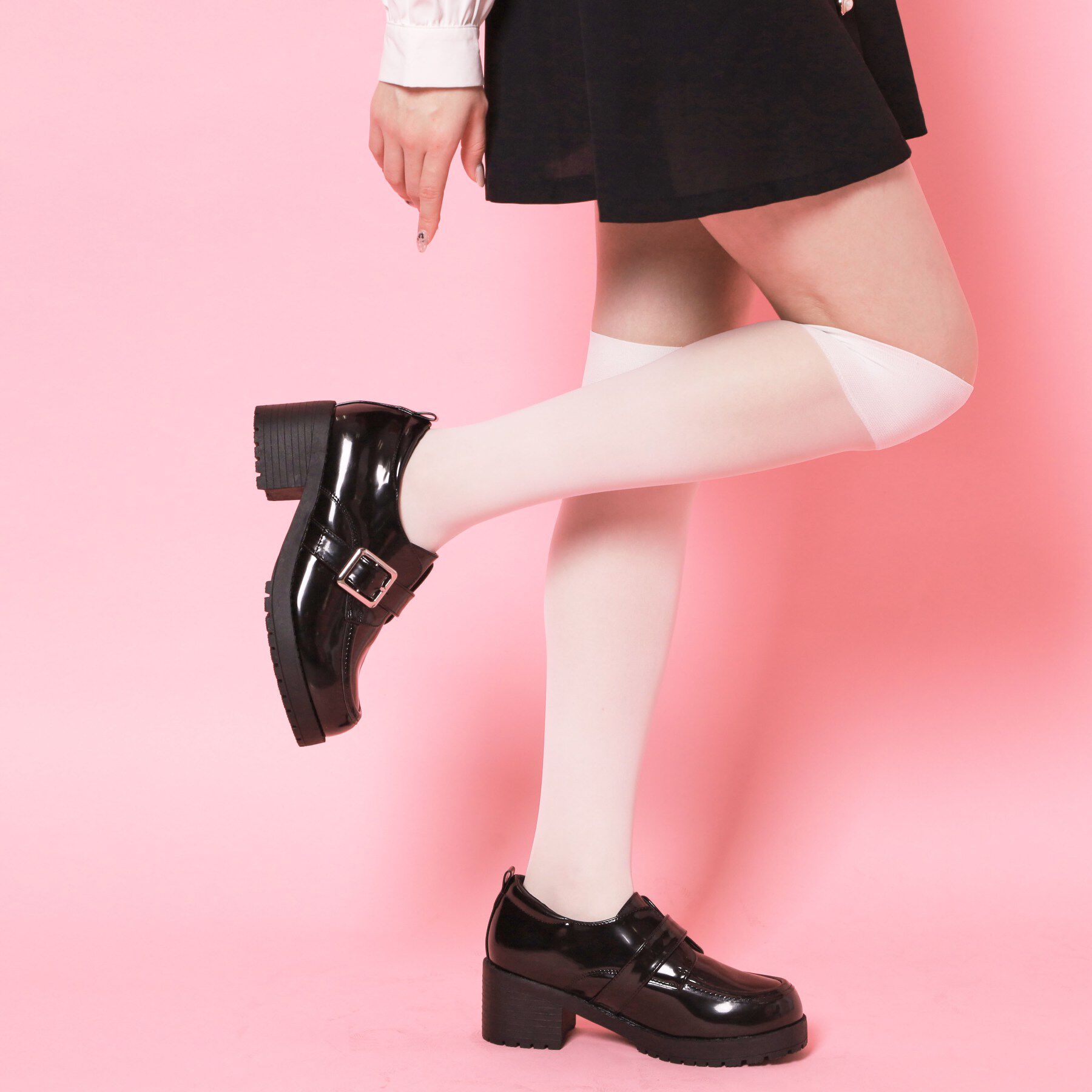 csT&P「ワンベルトバックルローファー」|パンプス|ブラック(219)