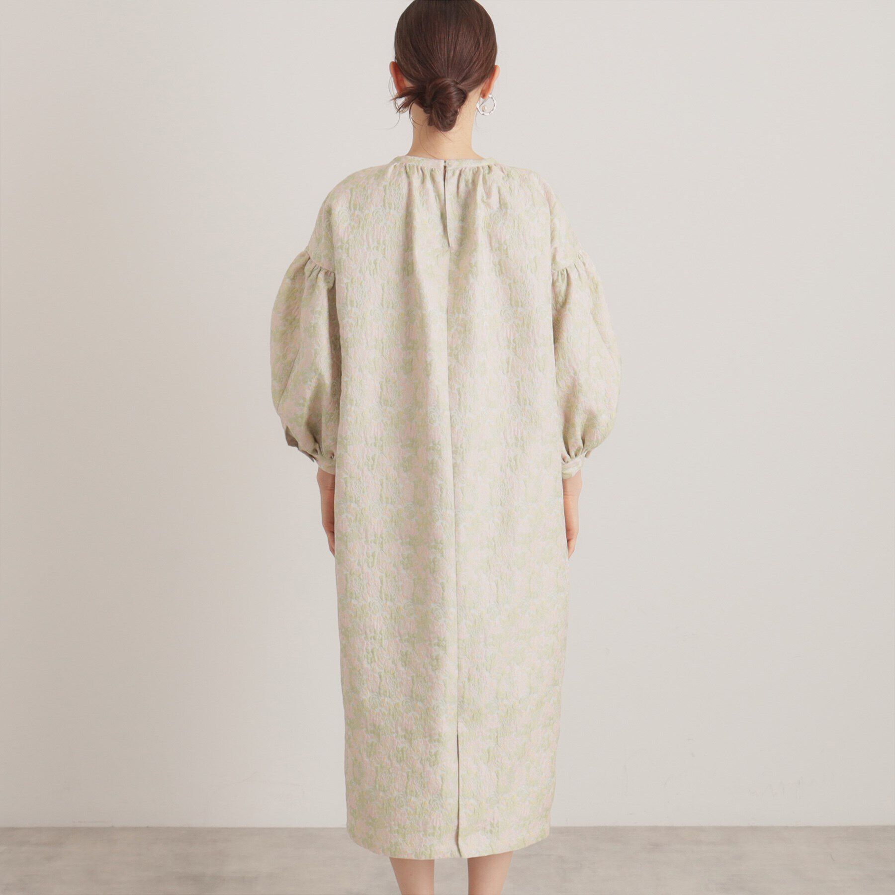 SunaUna「【食事会/お出かけ】小花ジャカードワンピース」|ワンピース|