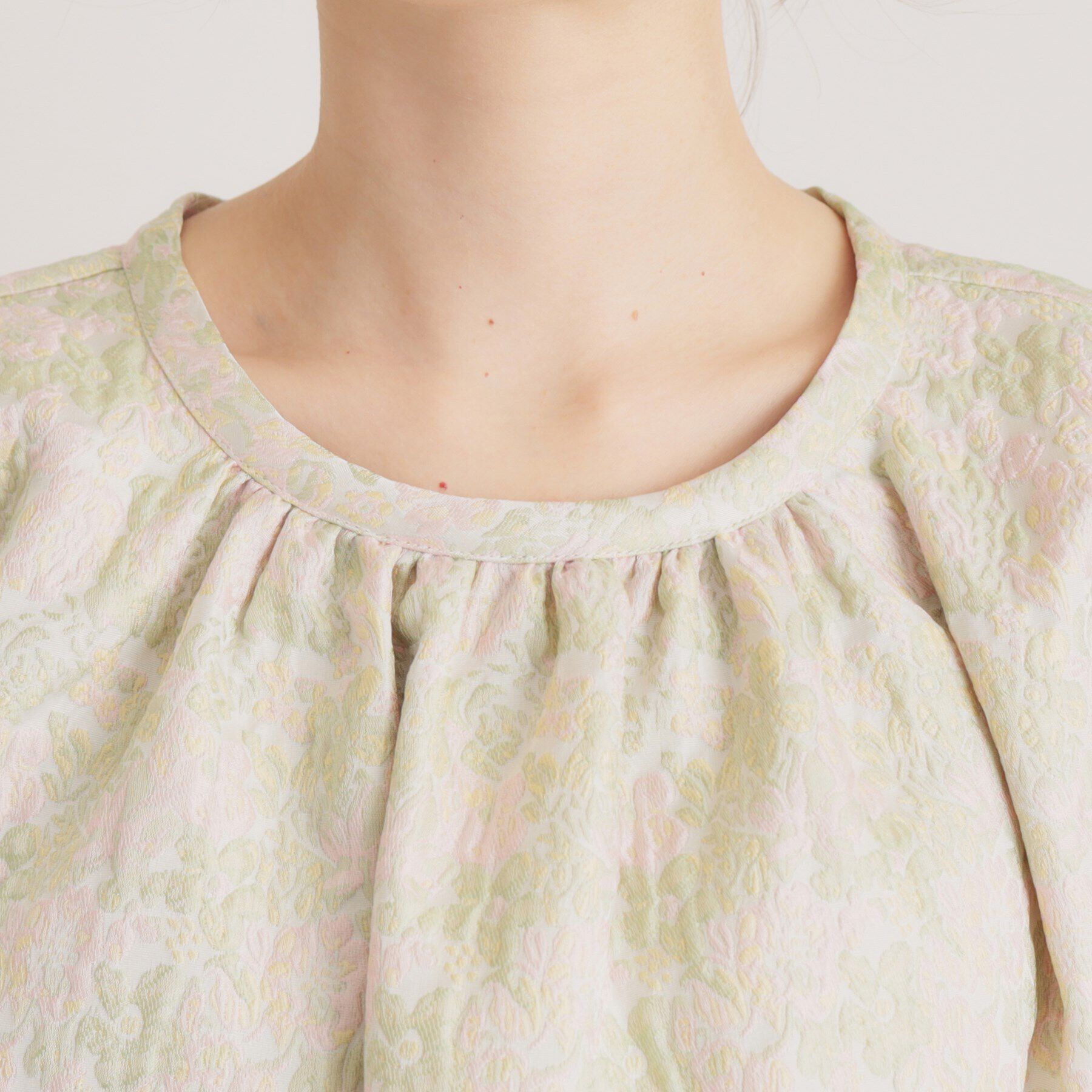 SunaUna「【食事会/お出かけ】小花ジャカードワンピース」|ワンピース|