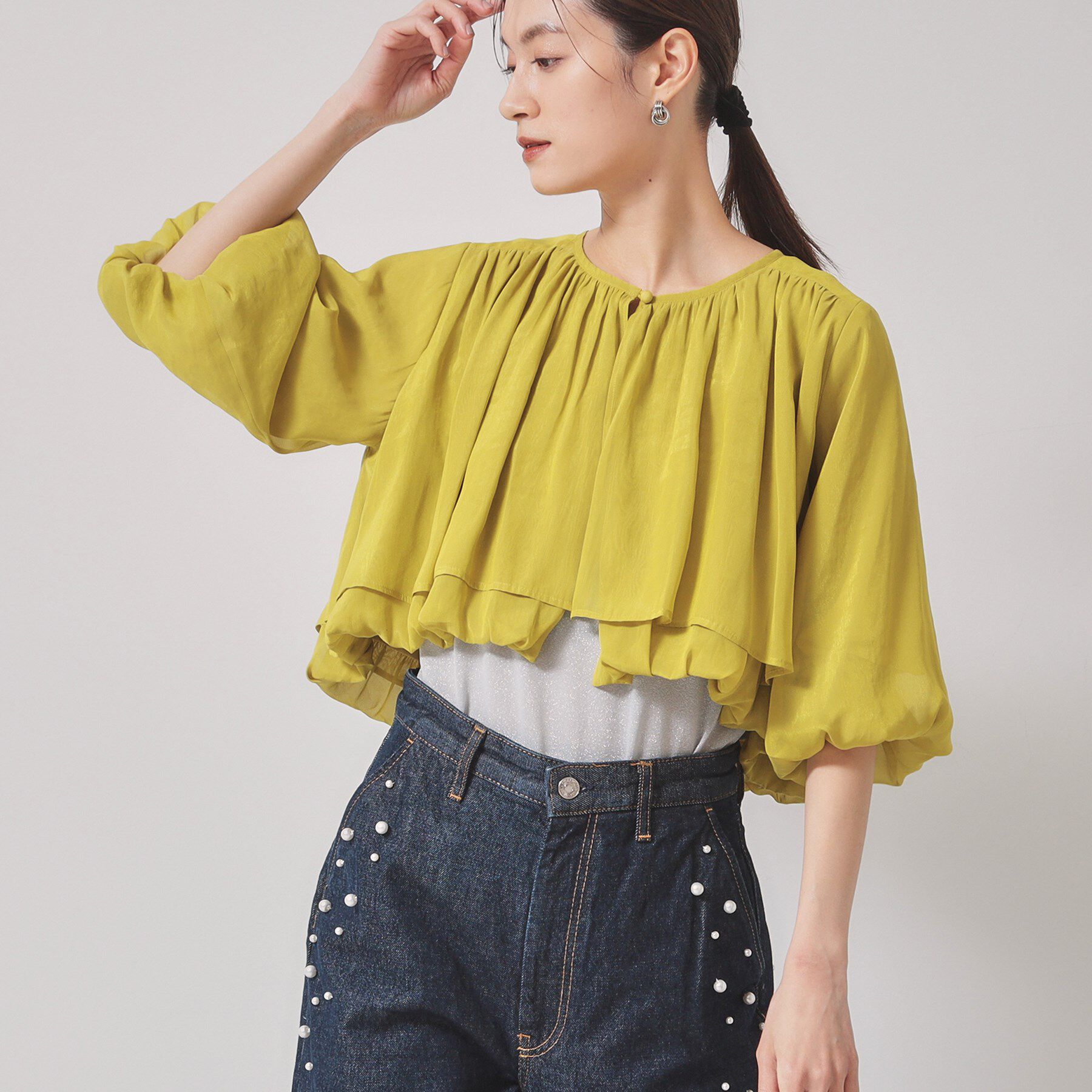 SunaUna「【軽羽織り】クロプトブルゾン」|ブルゾン・スタジャン|