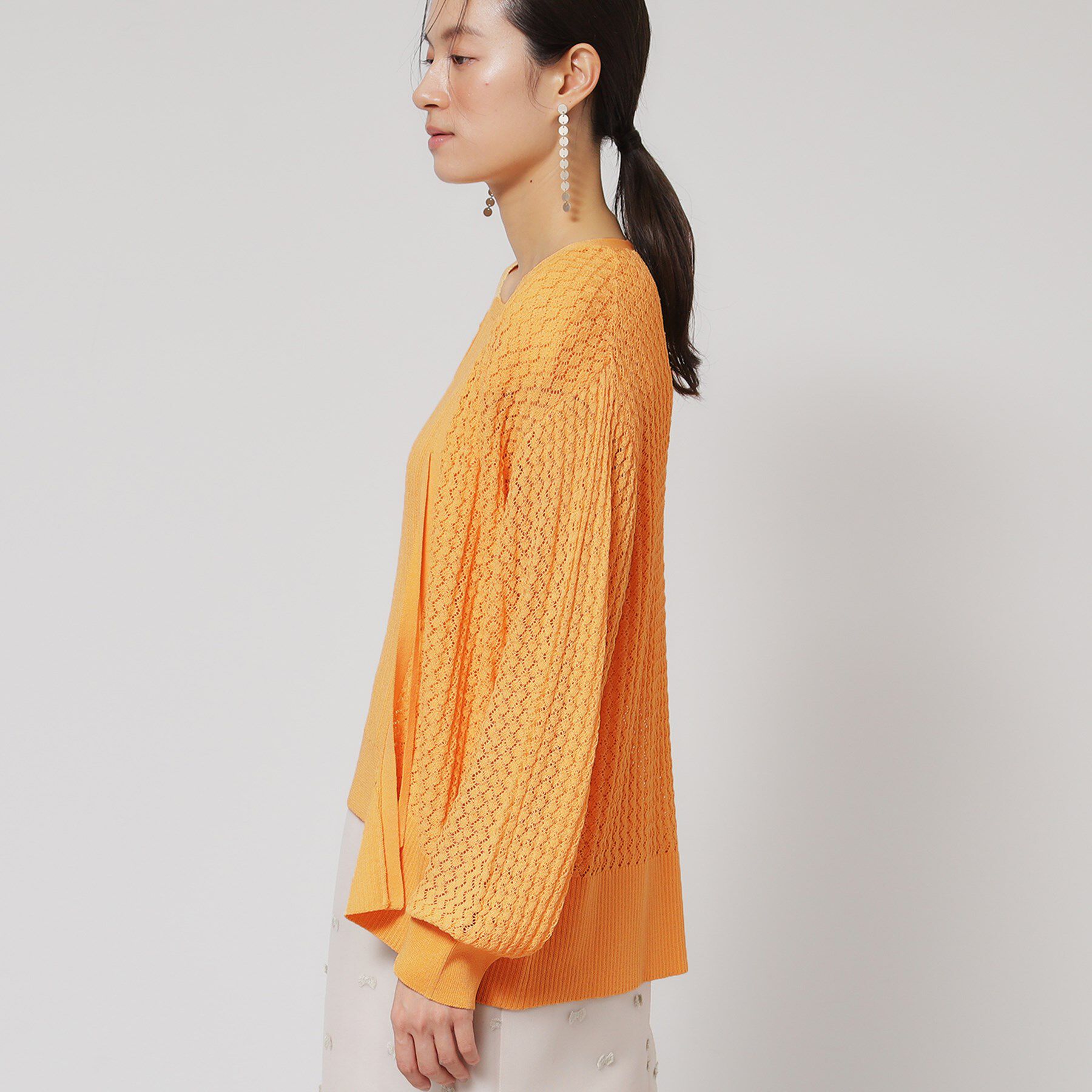 SunaUna「【レーシー＆リブ】アンサンブルニット」|カーディガン|