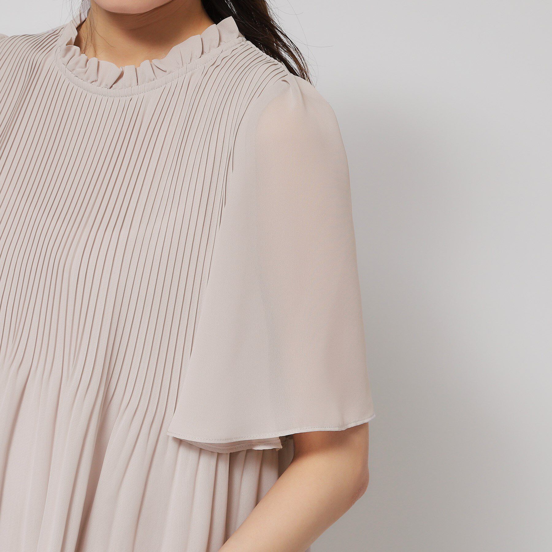 SunaUna「【プリーツ／フレアスリーブ】Aラインブラウス」|シャツ・ブラウス|