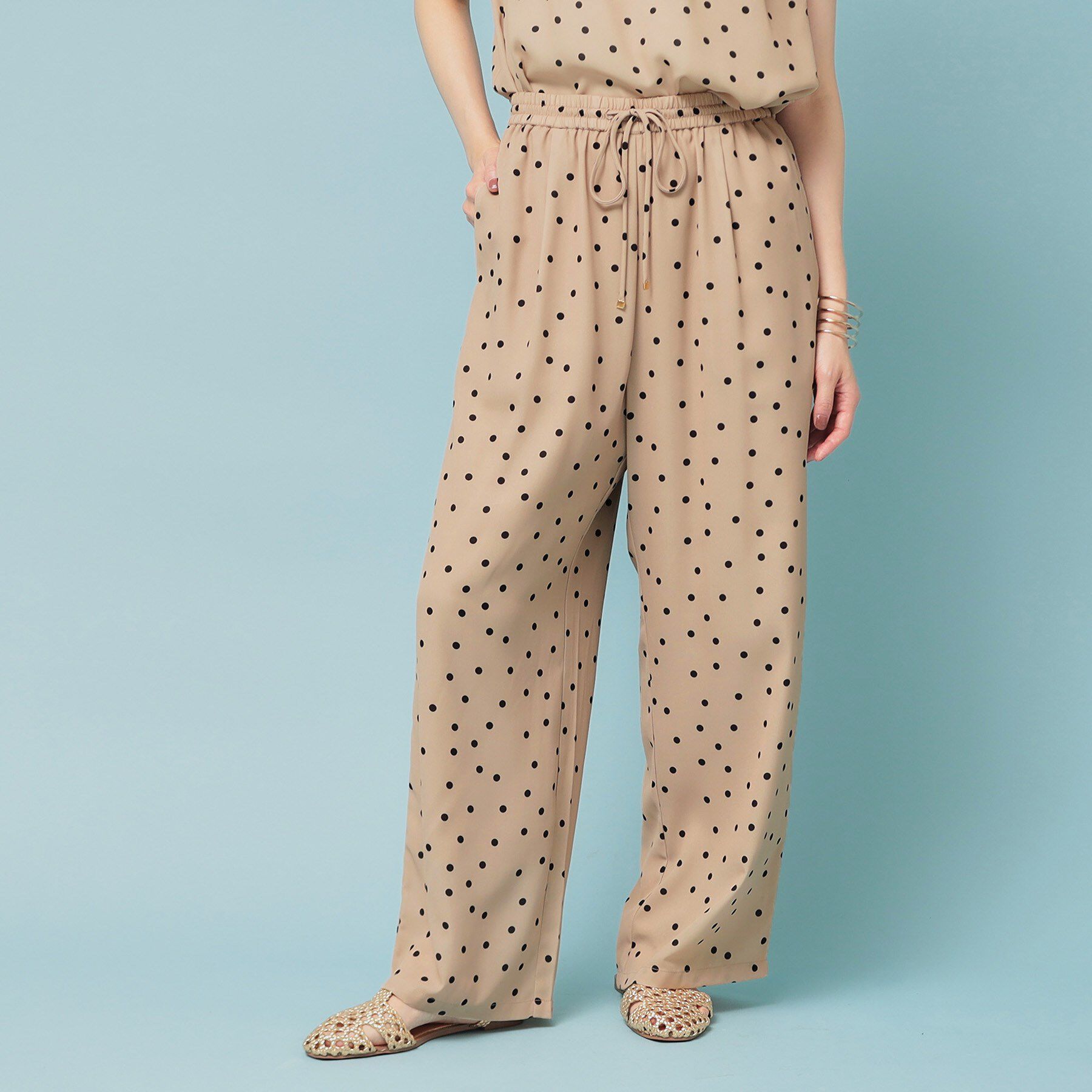 SunaUna「【リラクシー】ドット柄ワイドパンツ」|その他|