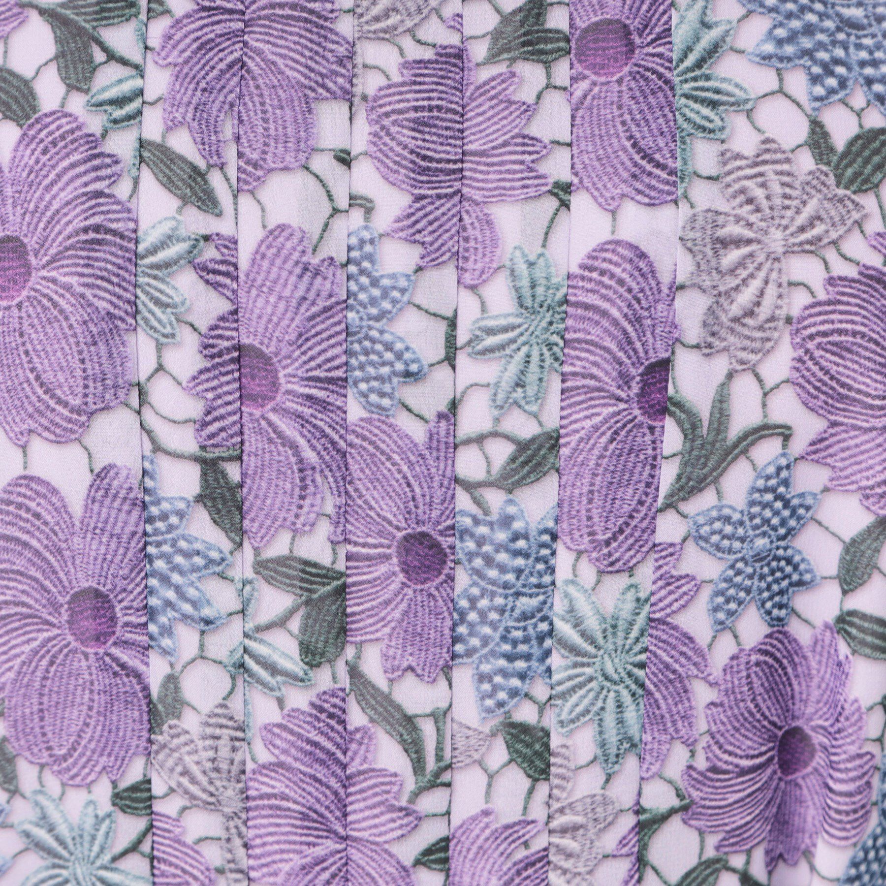 SunaUna「【&yours project／SS～L】レース柄プリーツワンピース」|ワンピース|