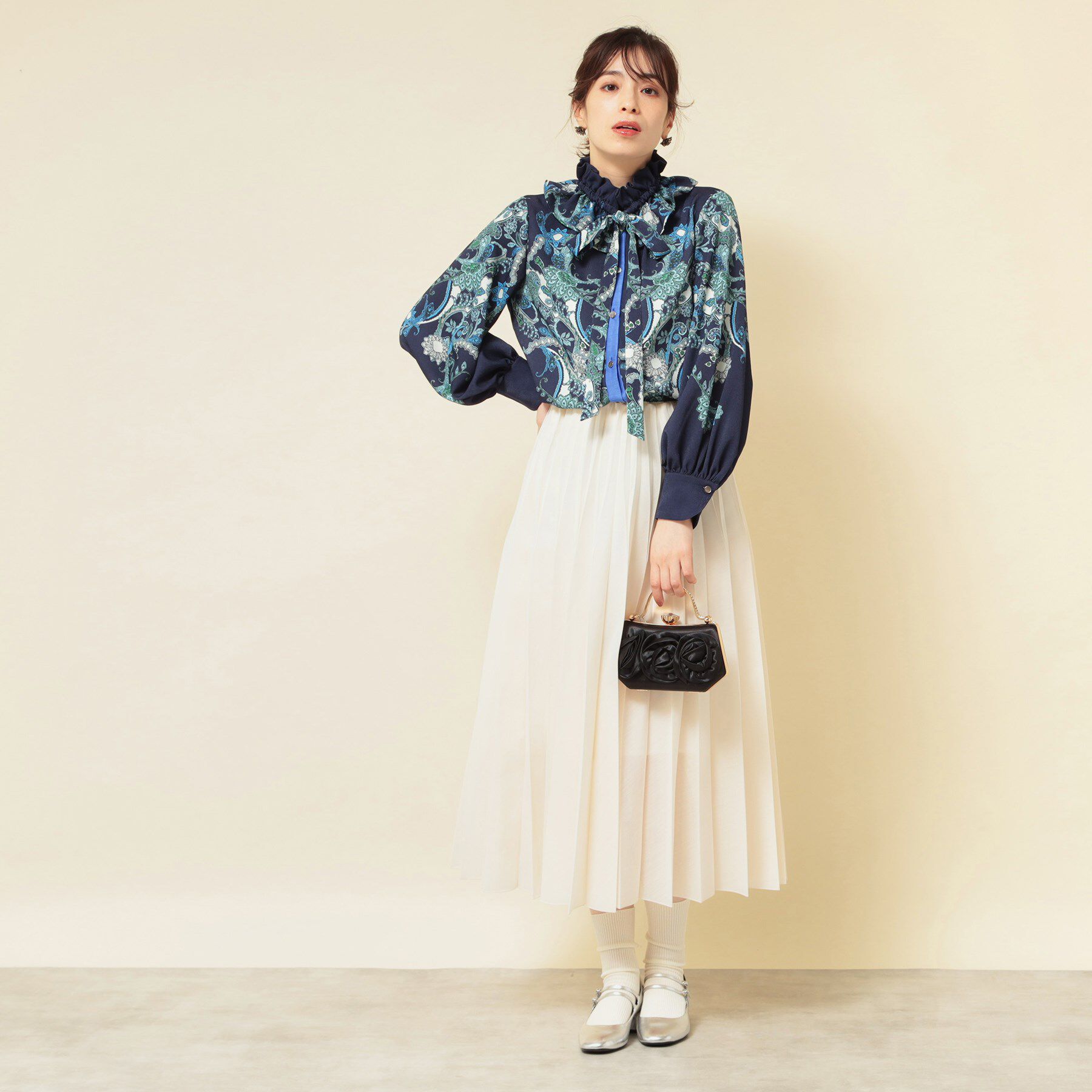 SunaUna「【COLLECTION LINE】オリエンタルパネル柄ブラウス」|シャツ・ブラウス|