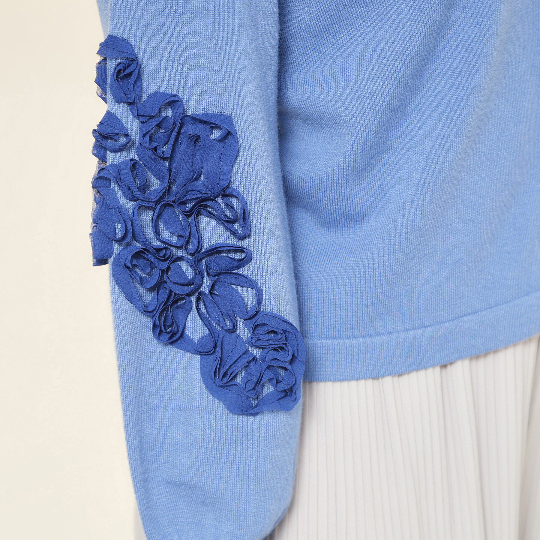 SunaUna「【SS～Lサイズ展開／チュール刺繍】クラフトニット」|カーディガン|