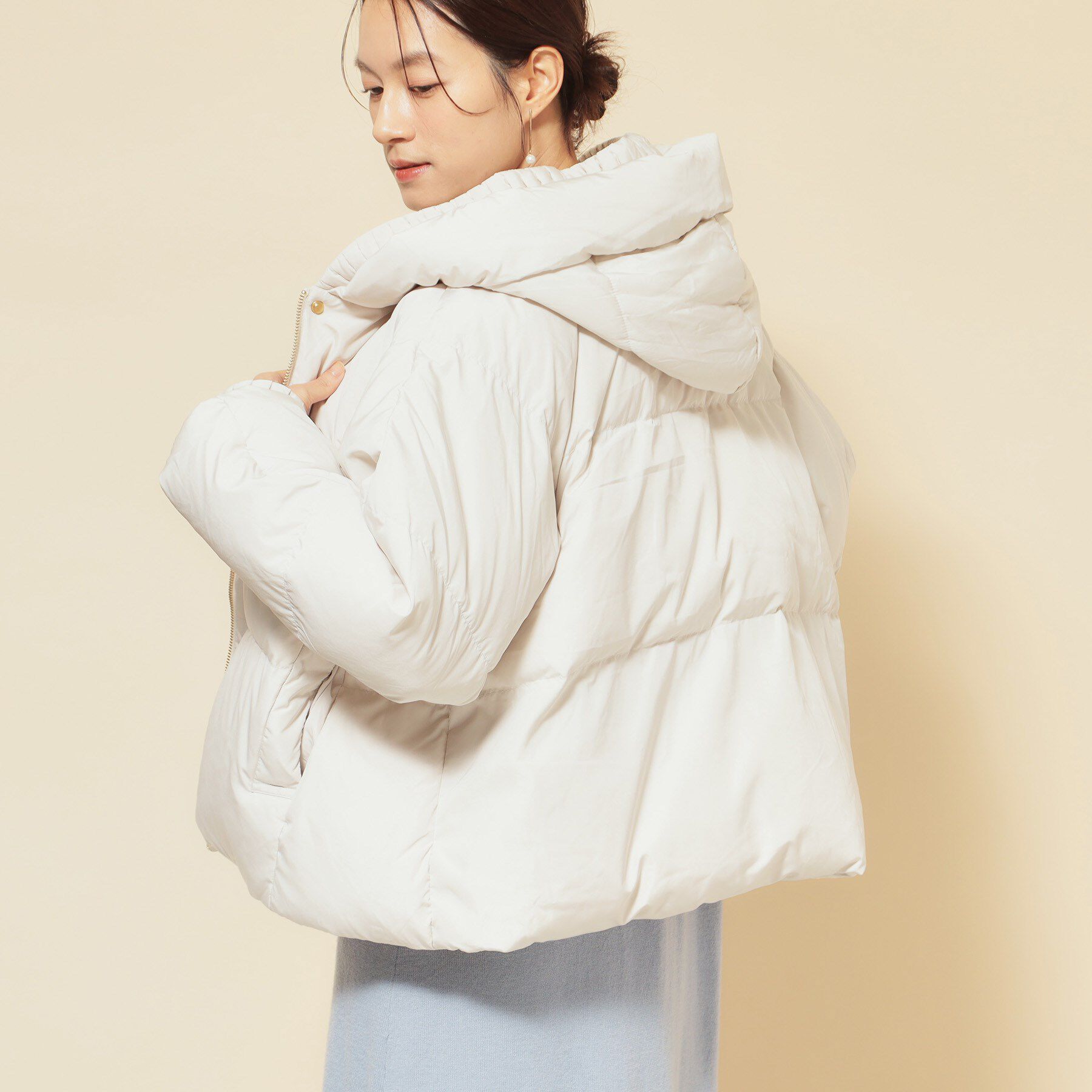 SunaUna「【プリーツレイヤードピュアダウン】」|ダウン|