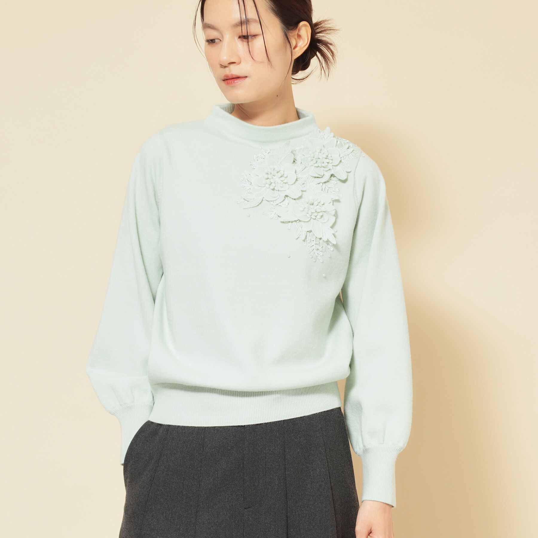 SunaUna「【洗える】ケミカルレースニット」|ニット・セーター|