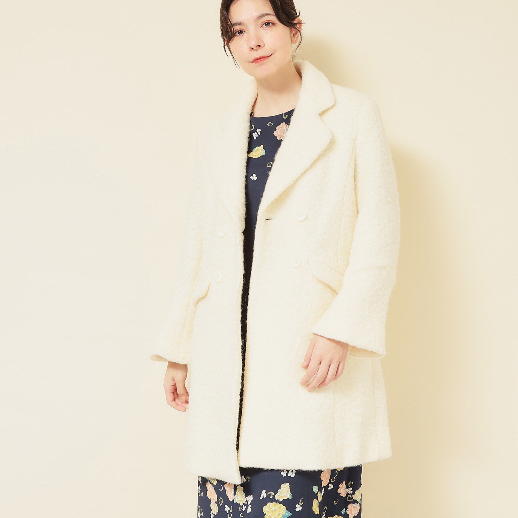 SunaUna「【COLLECTION LINE】ブークレーコート」|チェスターコート|