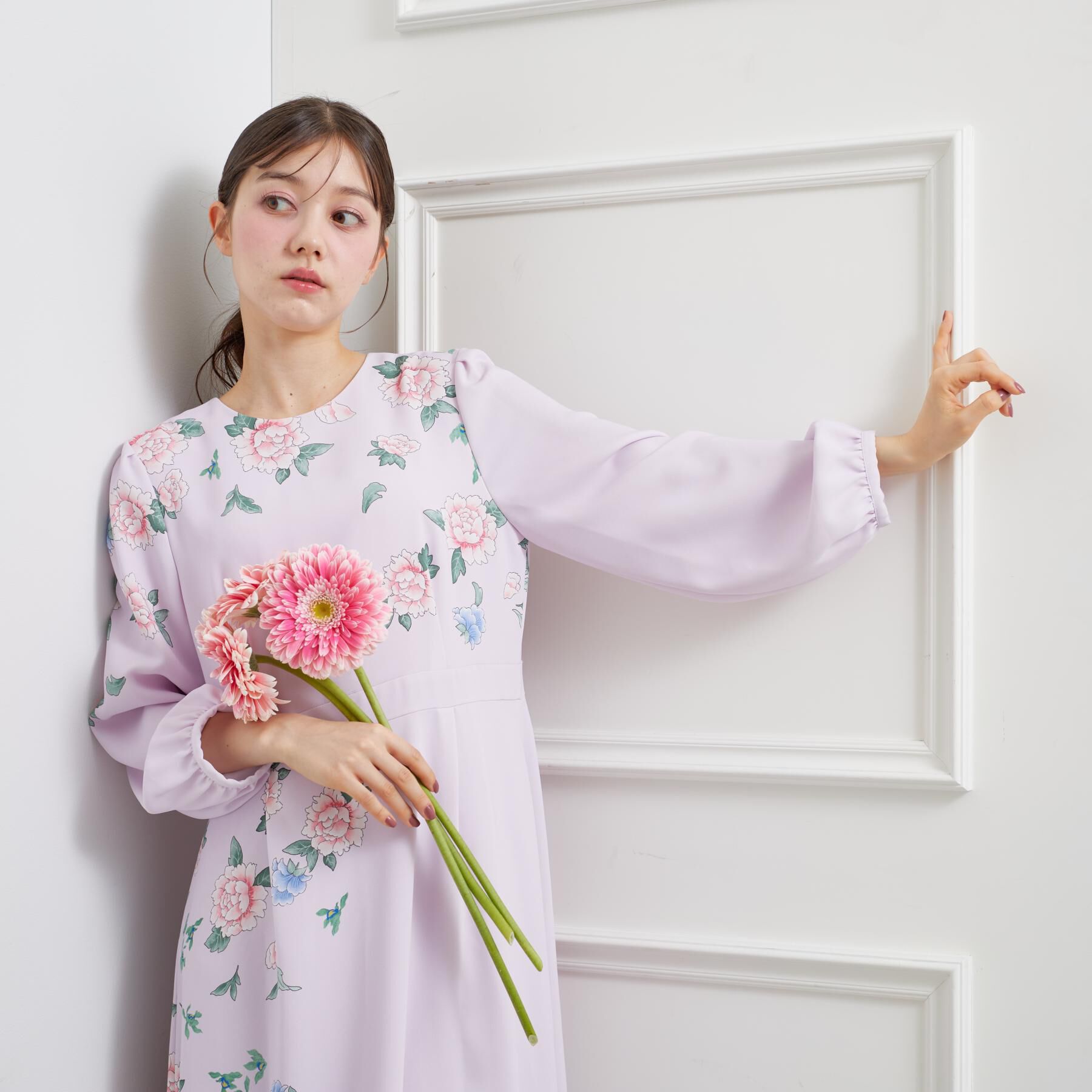 SunaUna「【co creation and yours／SS～L】オリエンタルプリントワンピース」|ワンピース|