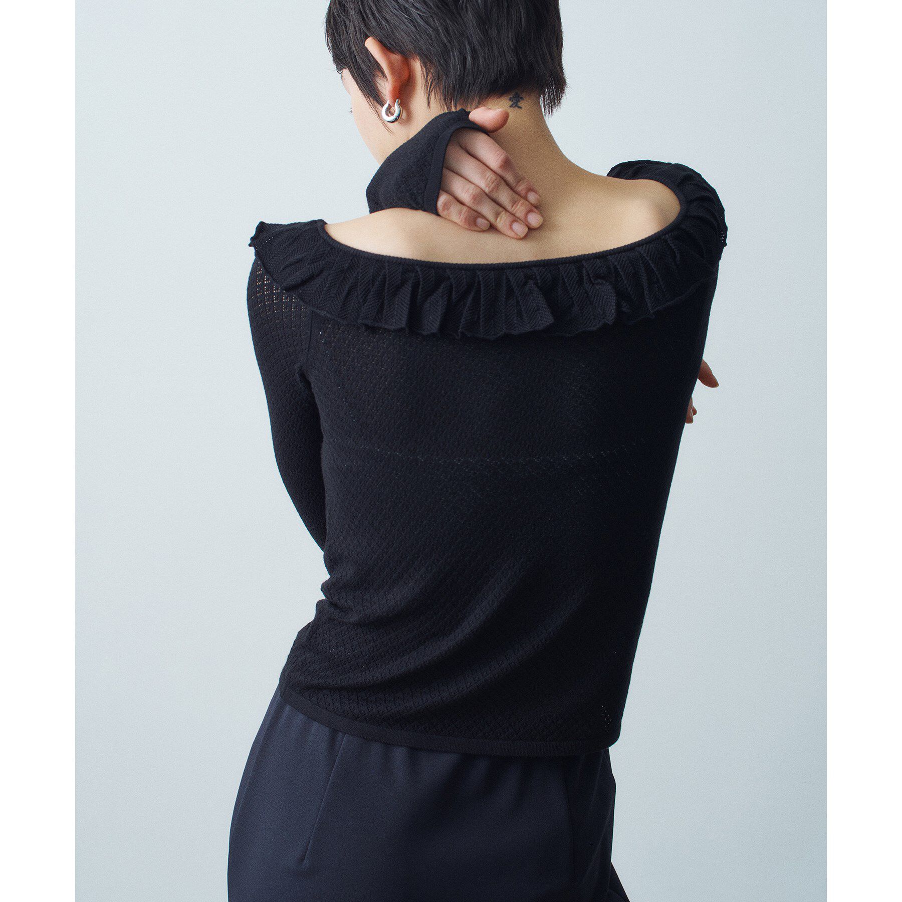 CODE A「frill lace knit pullover」|ニット・セーター|