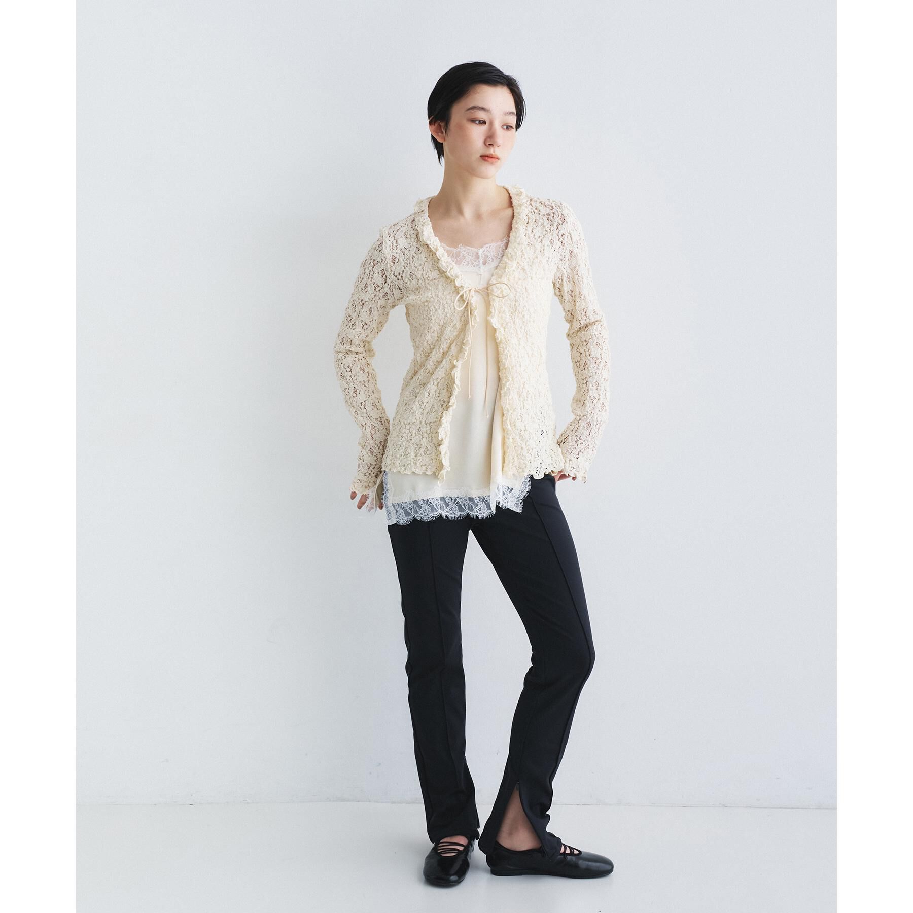 CODE A「【Re】fluffy lace blouse」|シャツ・ブラウス|
