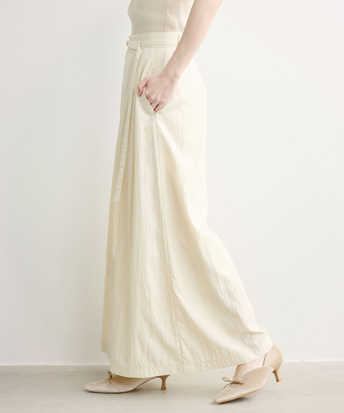 COCO DEAL「タックワイドフレアパンツ」|スラックス|