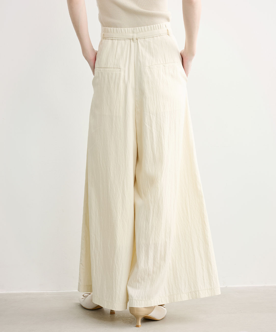 COCO DEAL「タックワイドフレアパンツ」|スラックス|