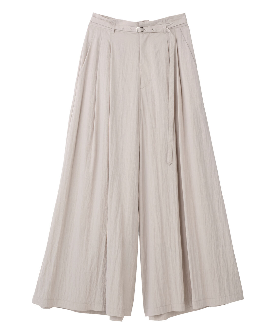 COCO DEAL「タックワイドフレアパンツ」|スラックス|グレージュ