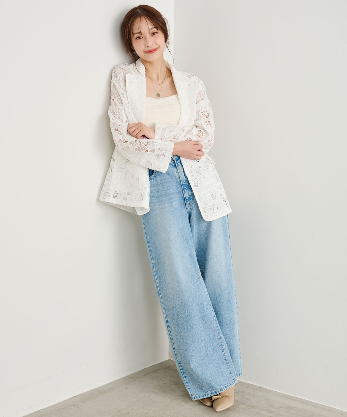 COCO DEAL「バレルワイドデニム/製品染めパンツ」|デニム|