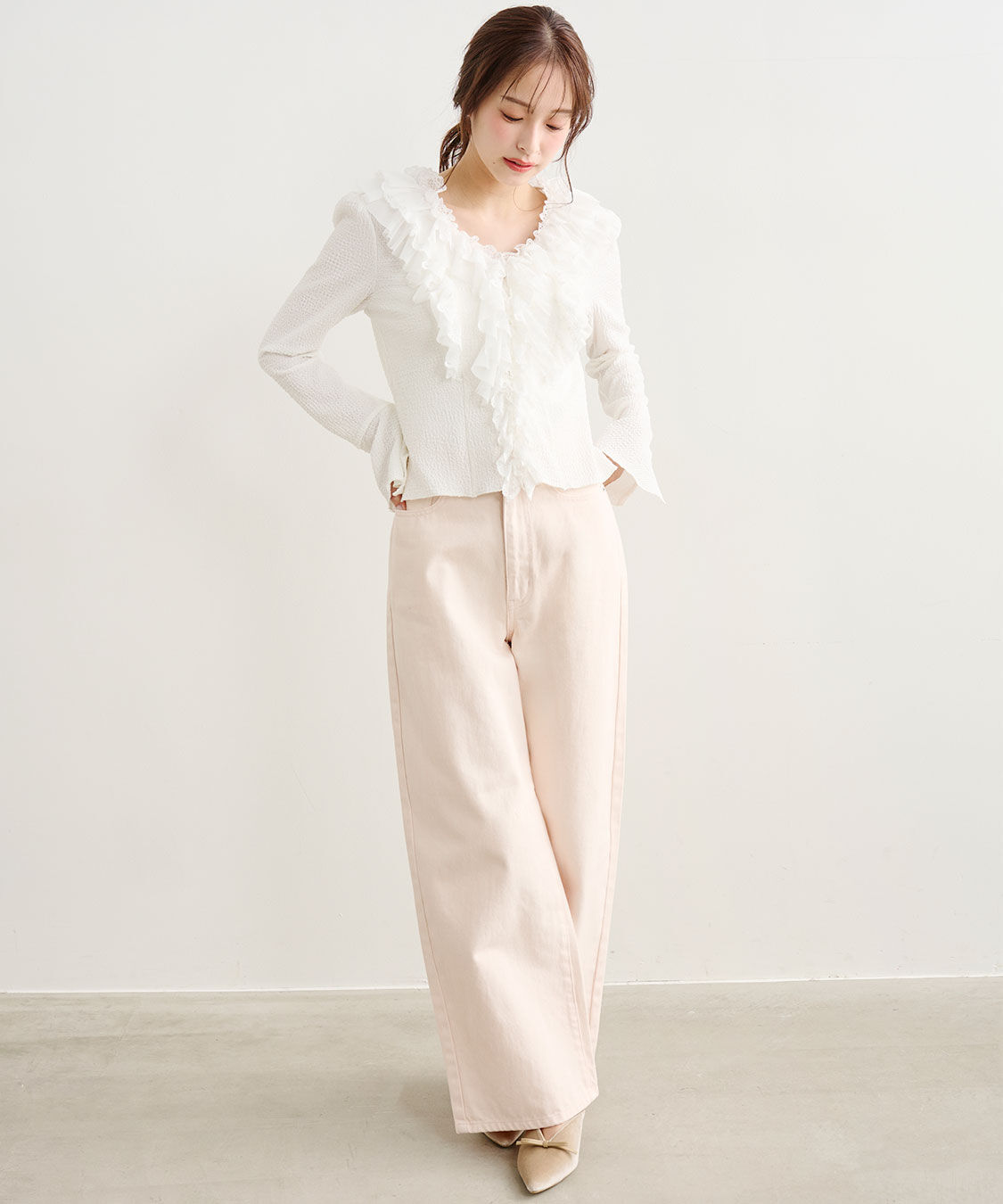 COCO DEAL「バレルワイドデニム/製品染めパンツ」|デニム|