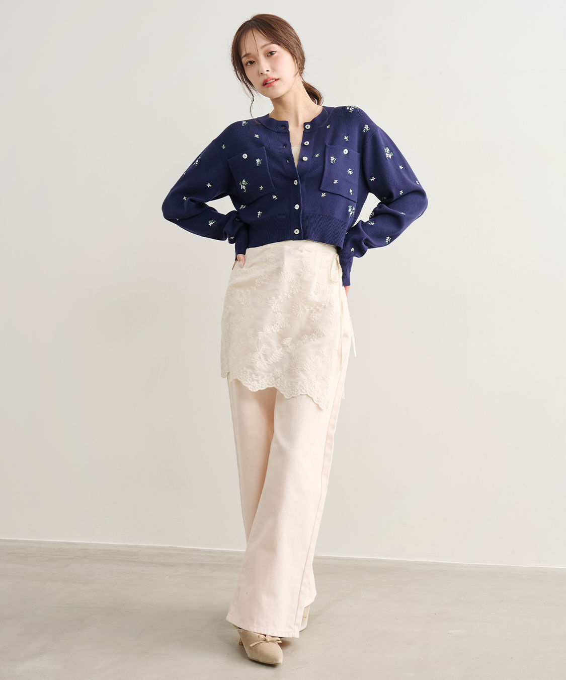 COCO DEAL「バレルワイドデニム/製品染めパンツ」|デニム|