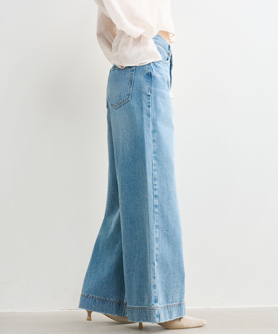 COCO DEAL「フレアワイドデニムパンツ」|デニム|