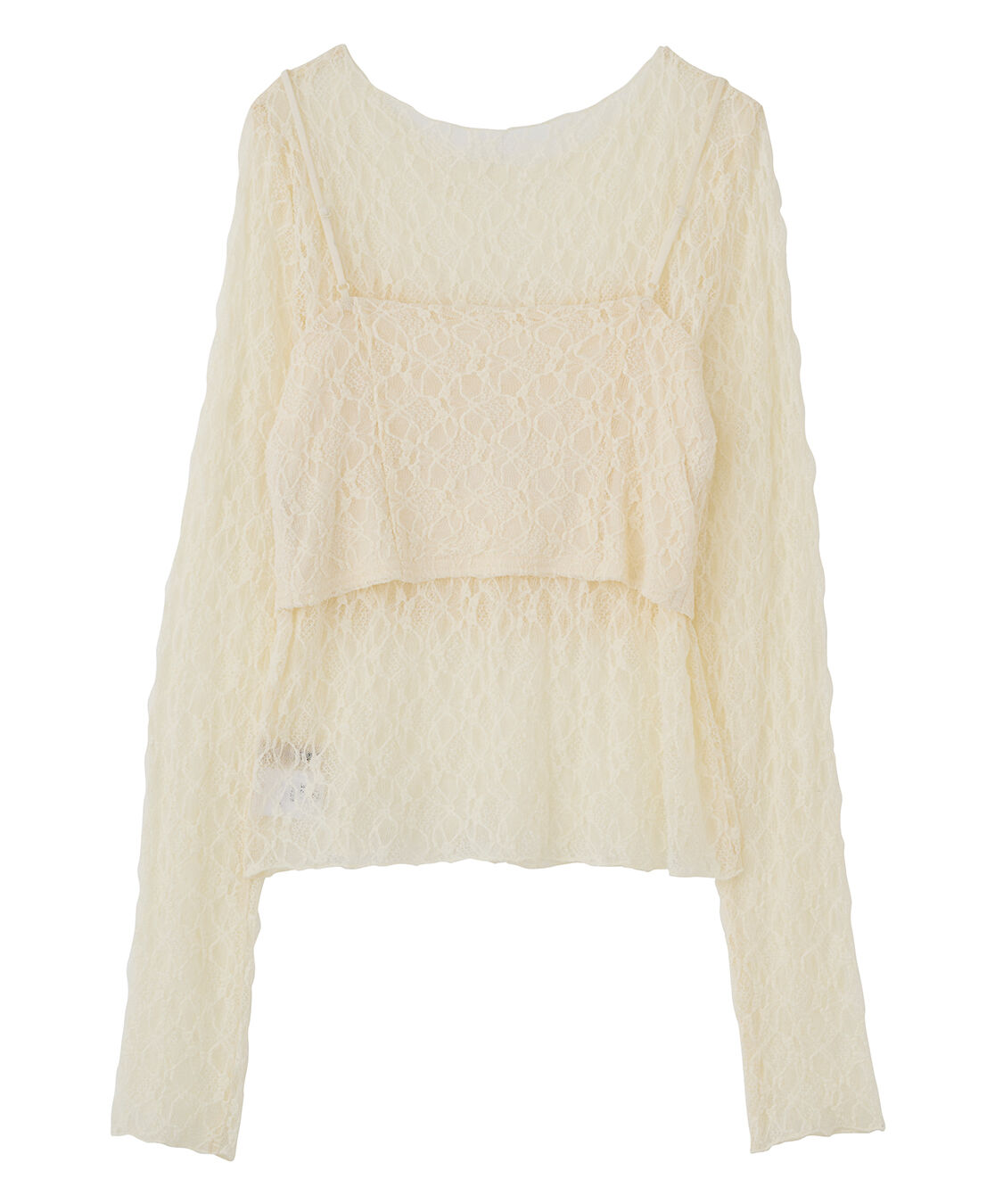 COCO DEAL「レースビスチェレイヤードトップス」|Tシャツ・カットソー|