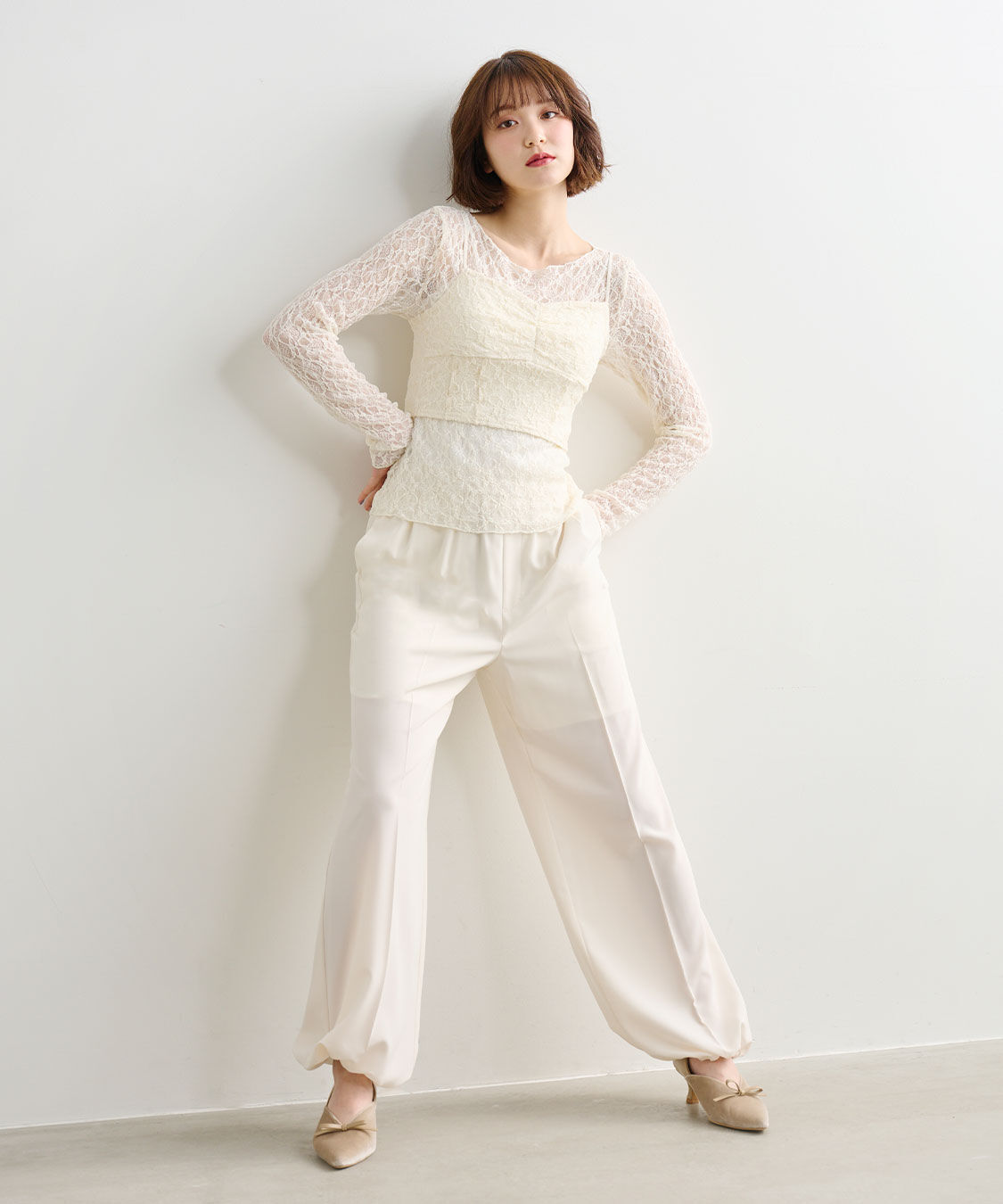 COCO DEAL「レースビスチェレイヤードトップス」|Tシャツ・カットソー|