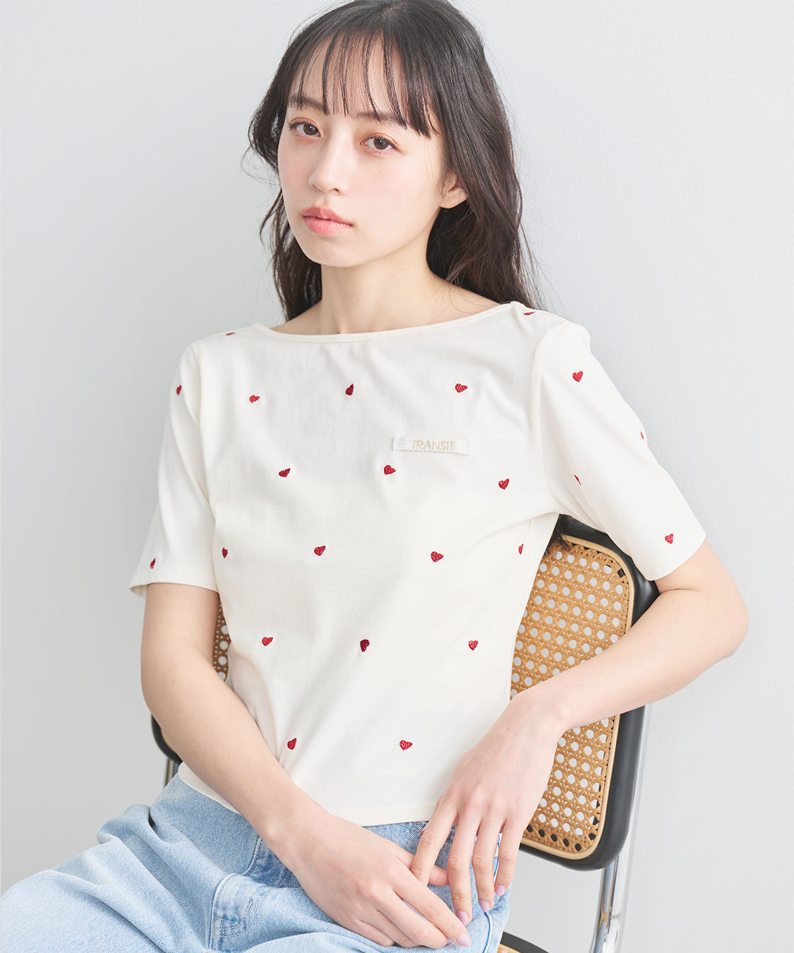 COCO DEAL「エンブロイダリーロゴTシャツ」|Tシャツ・カットソー|アイボリー