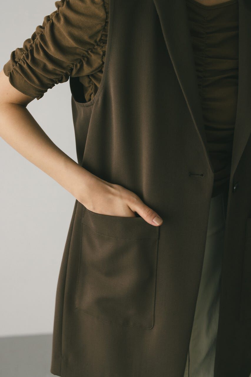 STYLEMIXER「ワンボタンルーズベスト」|ダウンベスト・ベスト|