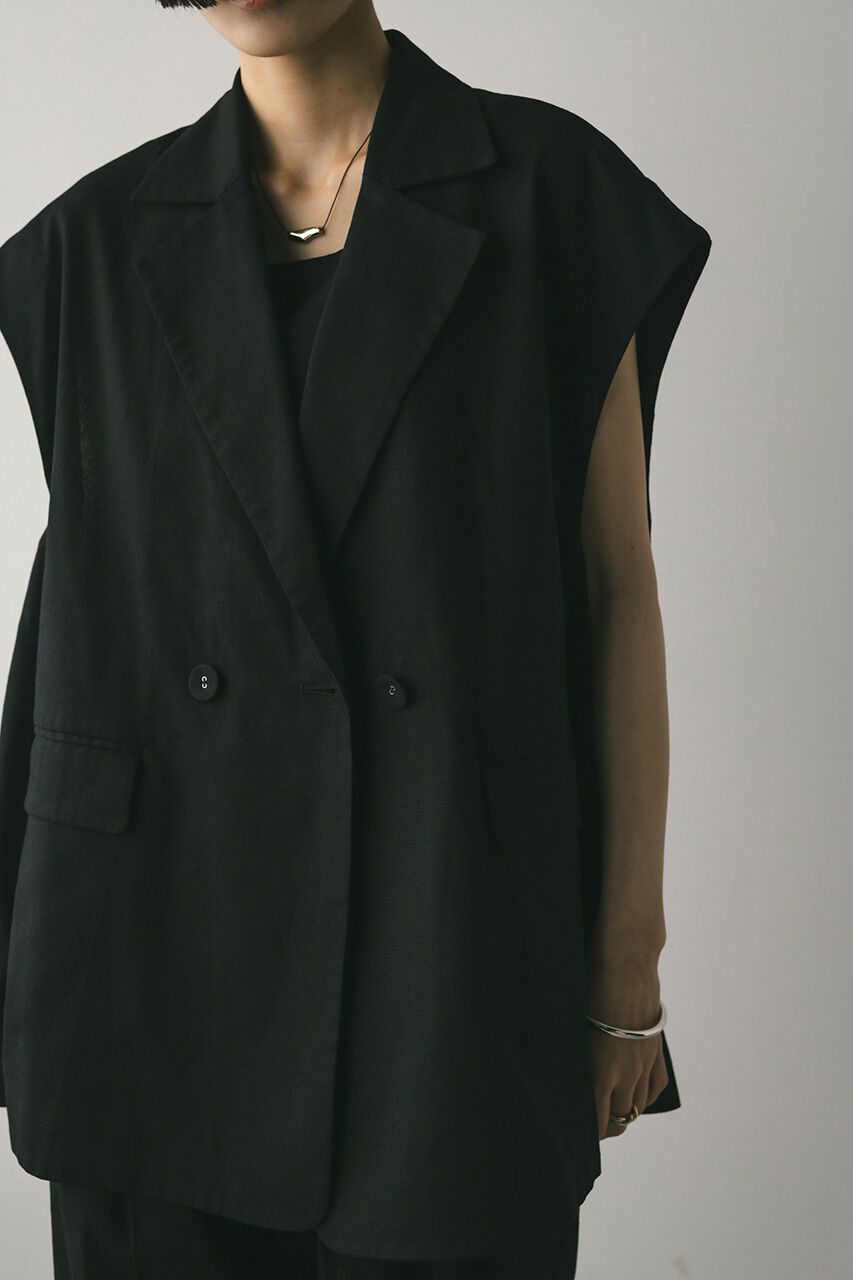 STYLEMIXER「リネンミックスルーズベスト」|ダウンベスト・ベスト|