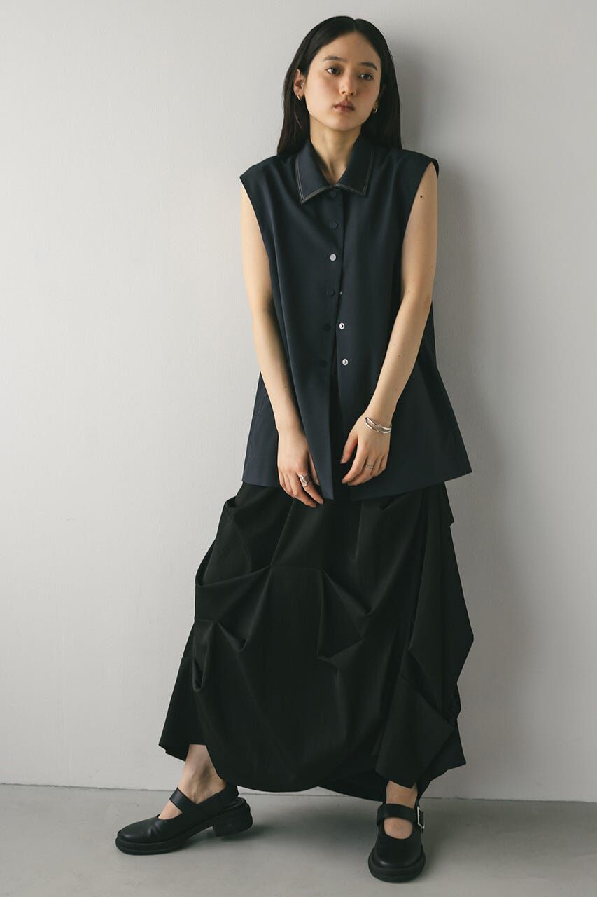 STYLEMIXER「ステッチラインステンカラーベスト」|ダウンベスト・ベスト|