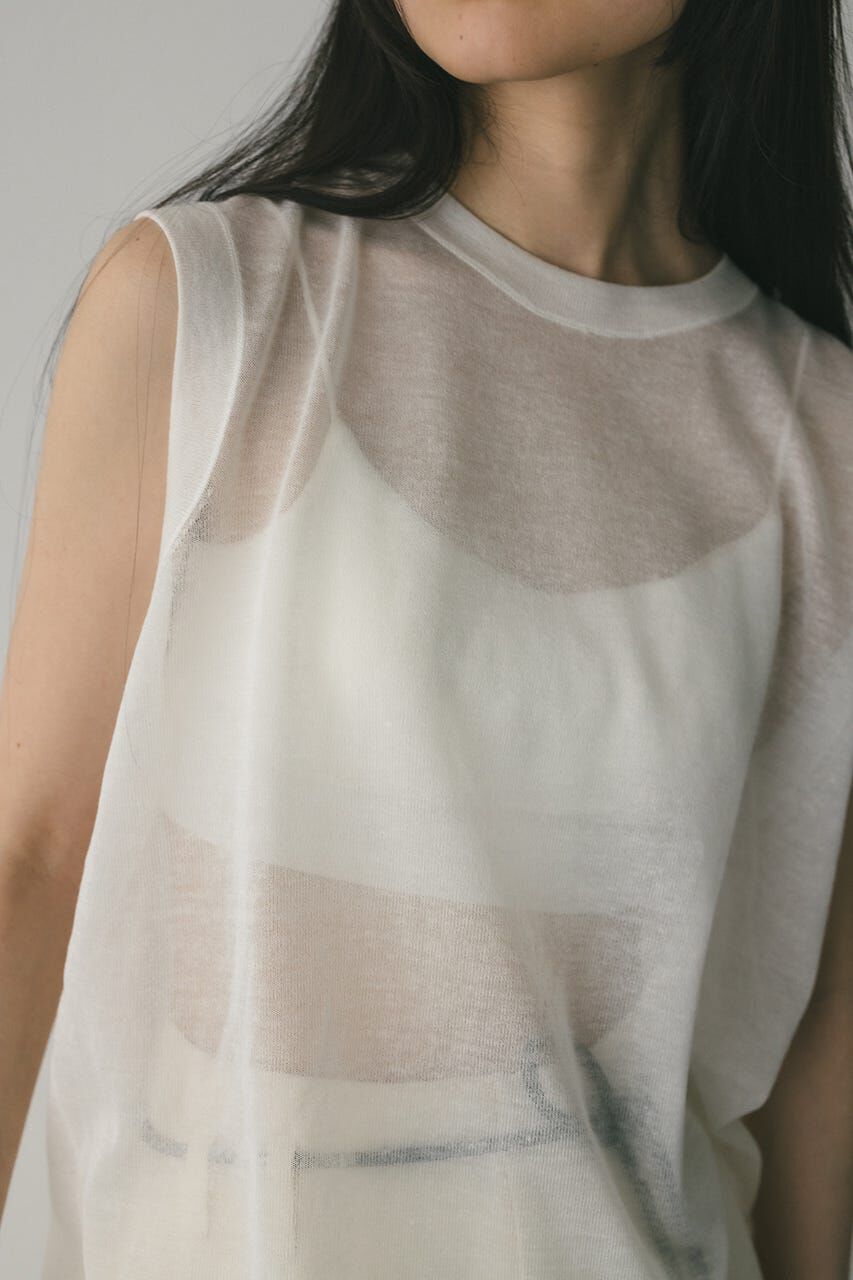 STYLEMIXER「ウォッシャブルリネンニットタンク」|タンクトップ|