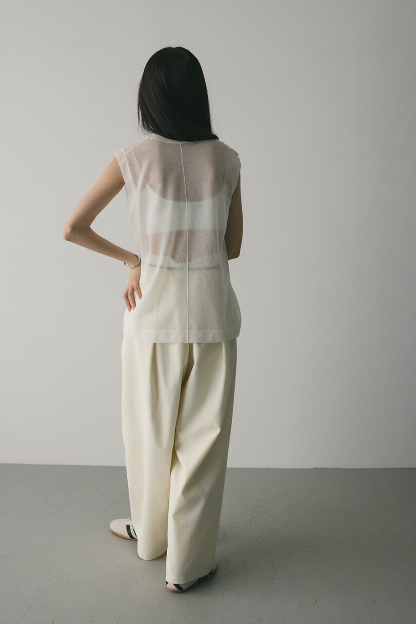 STYLEMIXER「ウォッシャブルリネンニットタンク」|タンクトップ|