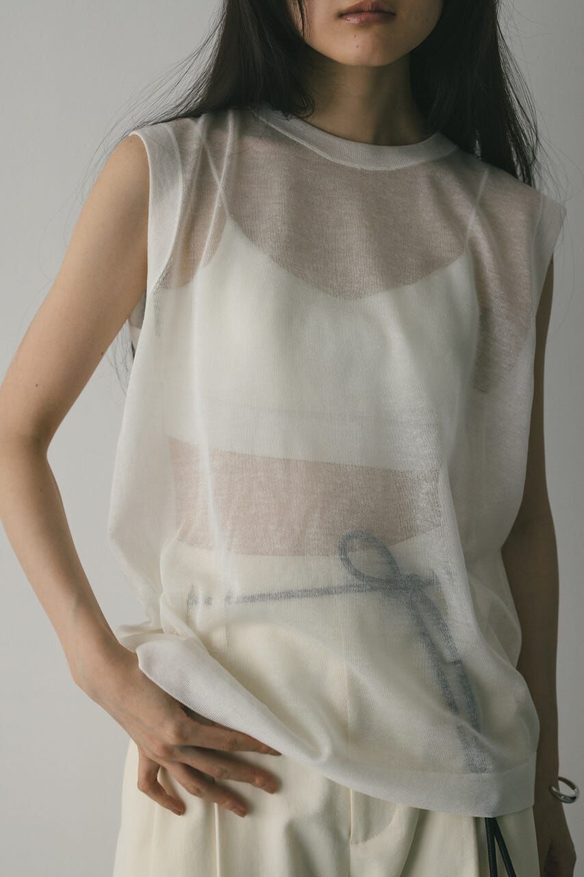 STYLEMIXER「ウォッシャブルリネンニットタンク」|タンクトップ|