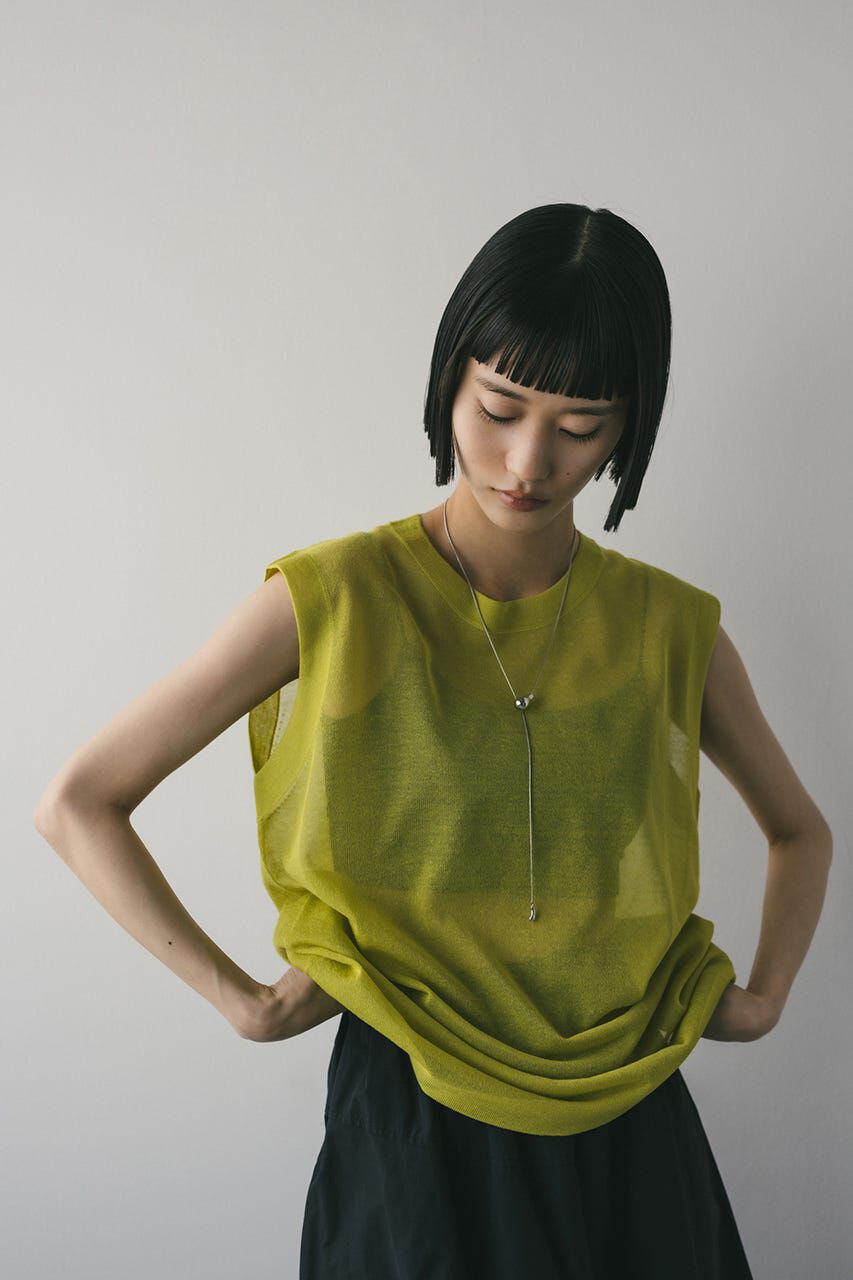 STYLEMIXER「ウォッシャブルリネンニットタンク」|タンクトップ|