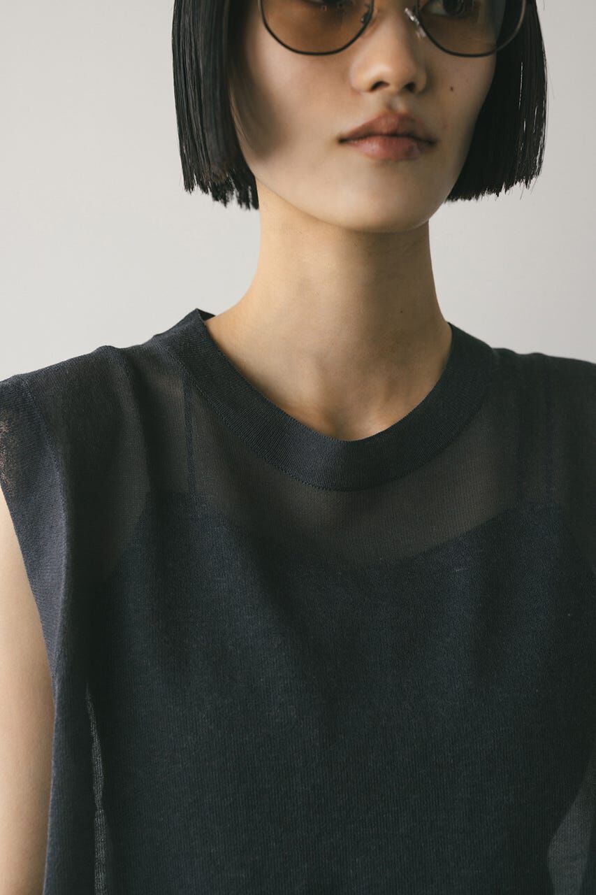 STYLEMIXER「ウォッシャブルリネンニットタンク」|タンクトップ|