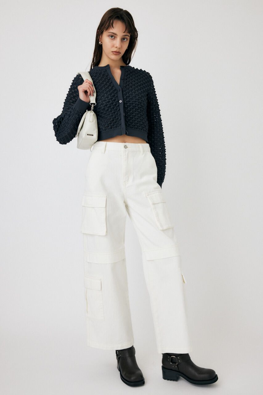MOUSSY「LOWRISE CARGO WHT STRAIGHT」|デニム|