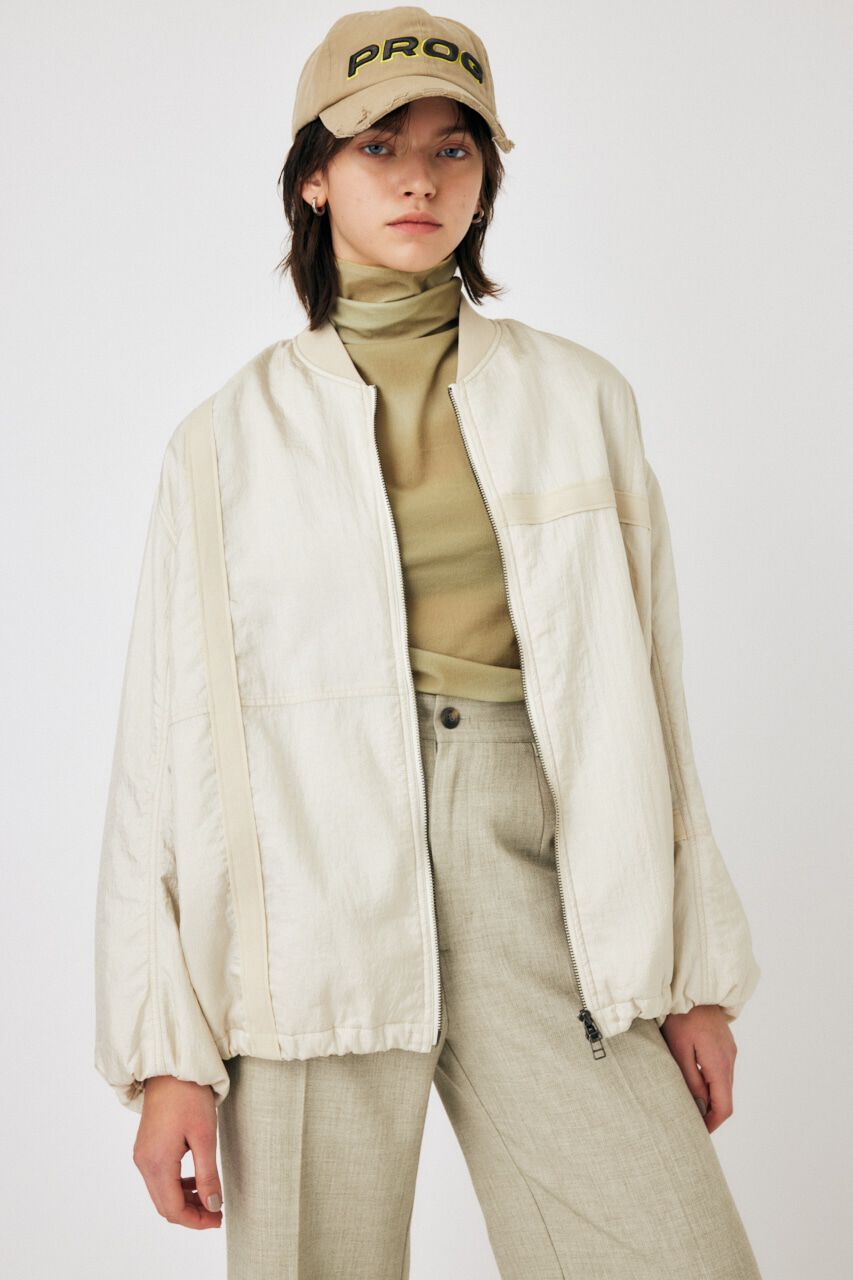 MOUSSY「BOMBER LIGHT ジャケット」|ブルゾン・スタジャン|O/WHT1