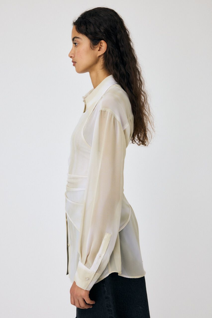 MOUSSY「LAYERED SHEER シャツ」|シャツ・ブラウス|