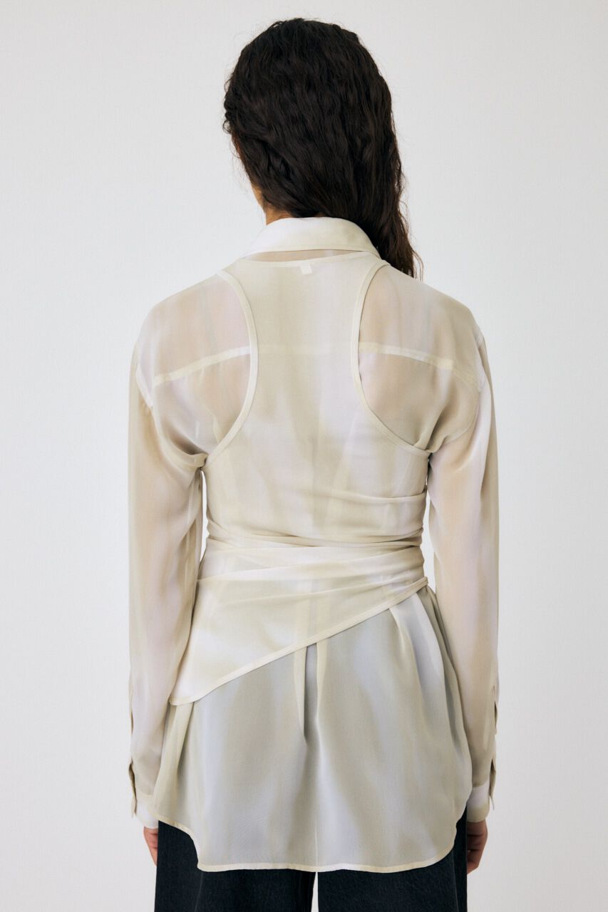 MOUSSY「LAYERED SHEER シャツ」|シャツ・ブラウス|