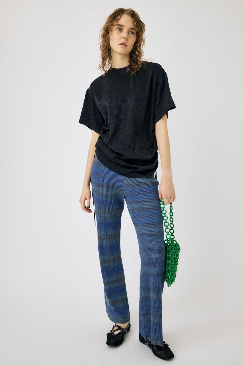 MOUSSY「MULTI BORDER ニットパンツ」|その他|BLU