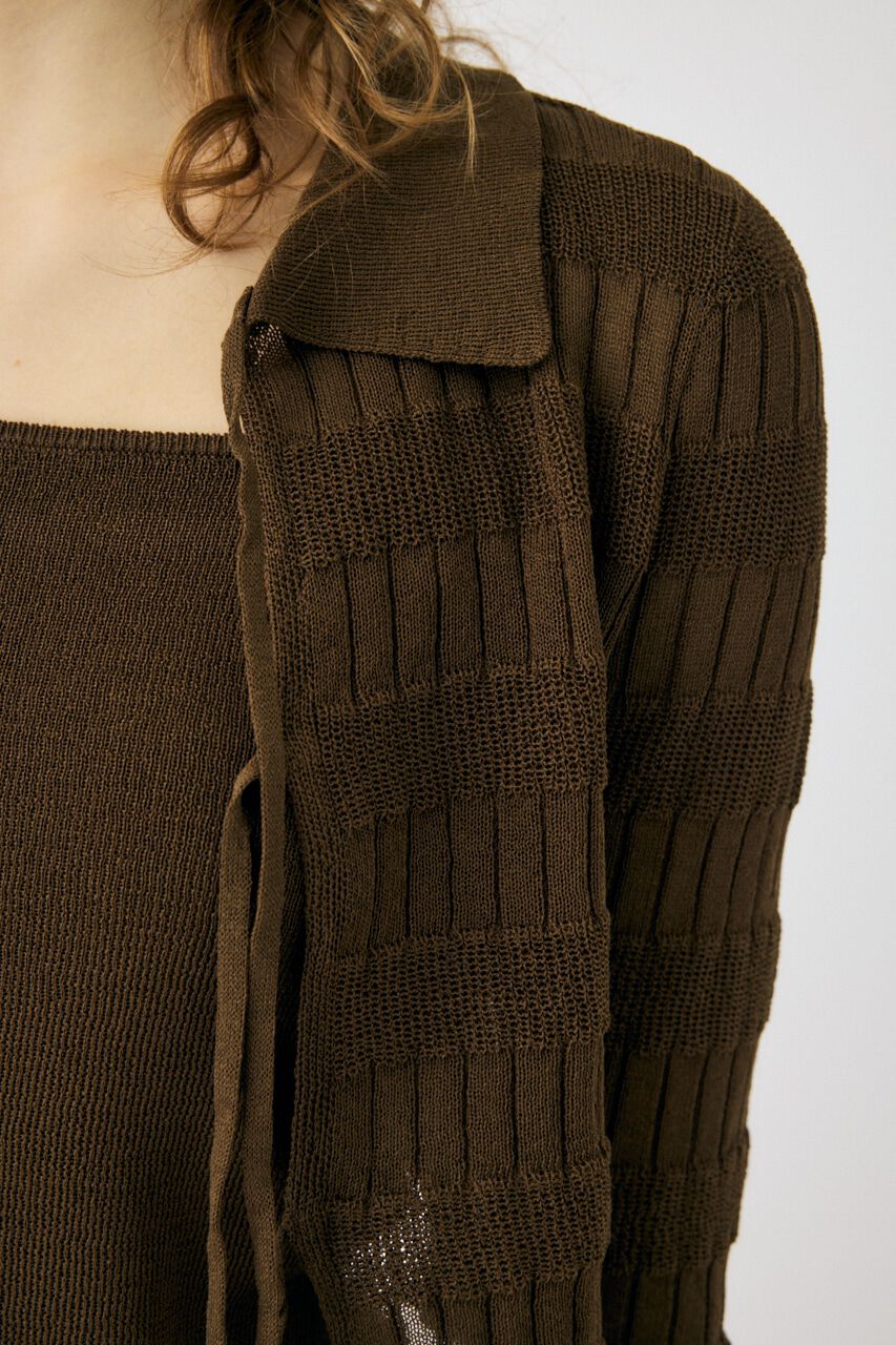 MOUSSY「KNIT キャミ & RIBBON シャツセット」|シャツ・ブラウス|